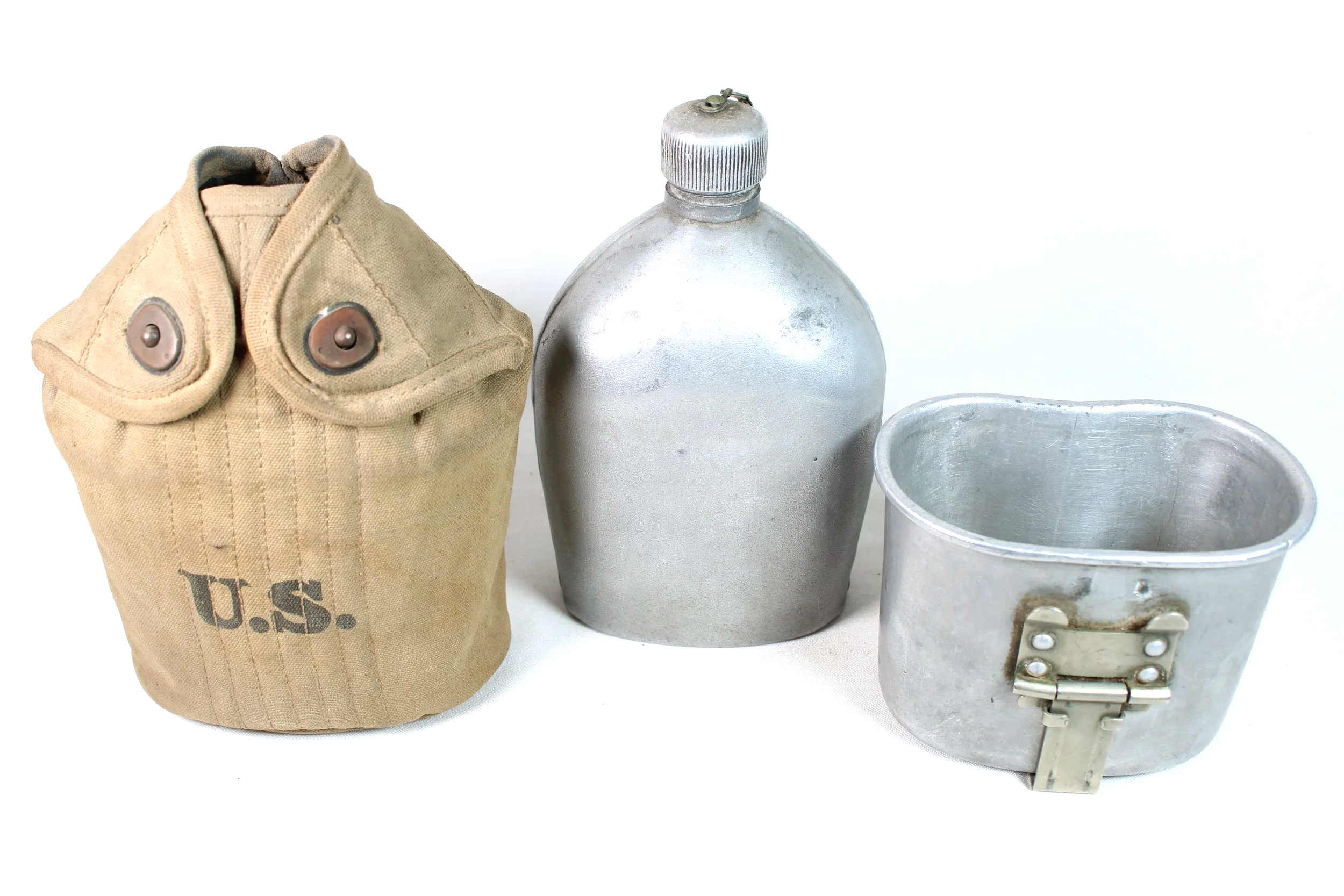 WW1 US 1918 Canteen Set Named and Unit Marked