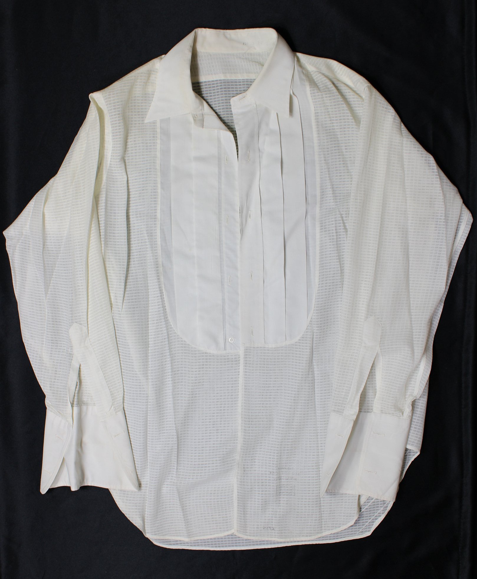 Vintage Military MANPLEAT Tuxedo Shirt Large