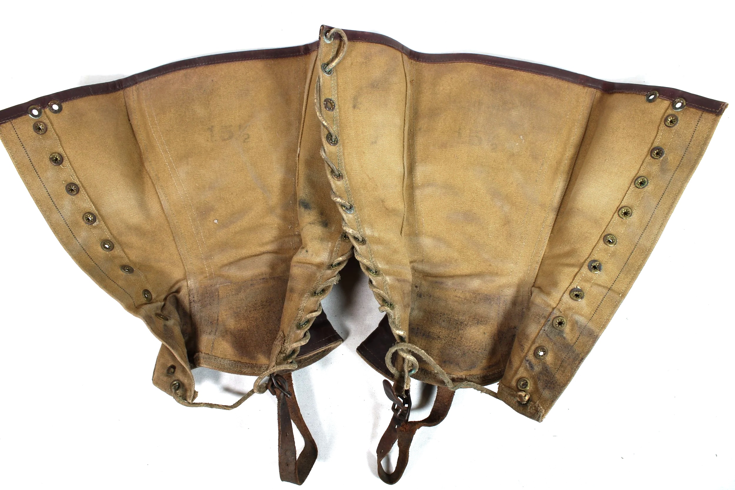 WWI US Calvery Leather Leggings Gaiters