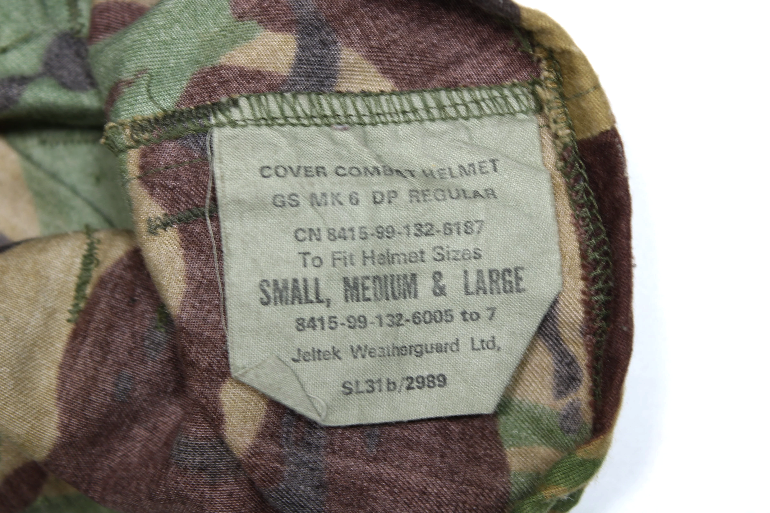 British Army MK6 Helmet Cover Disruptive Pattern Material (DPM) Camouflage