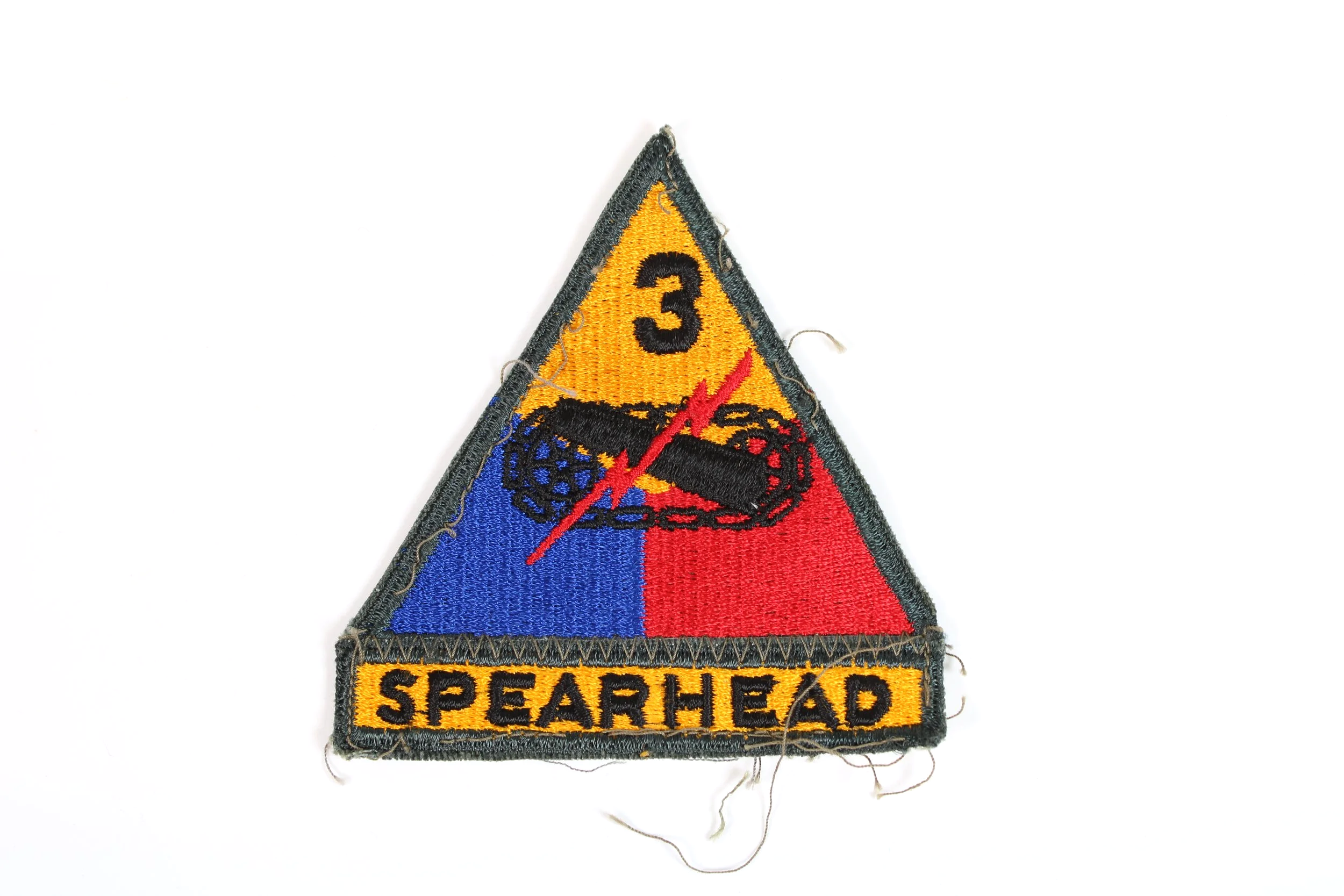 U.S. Army 3rd Armored Division "Spearhead" shoulder patch Uniform Removed