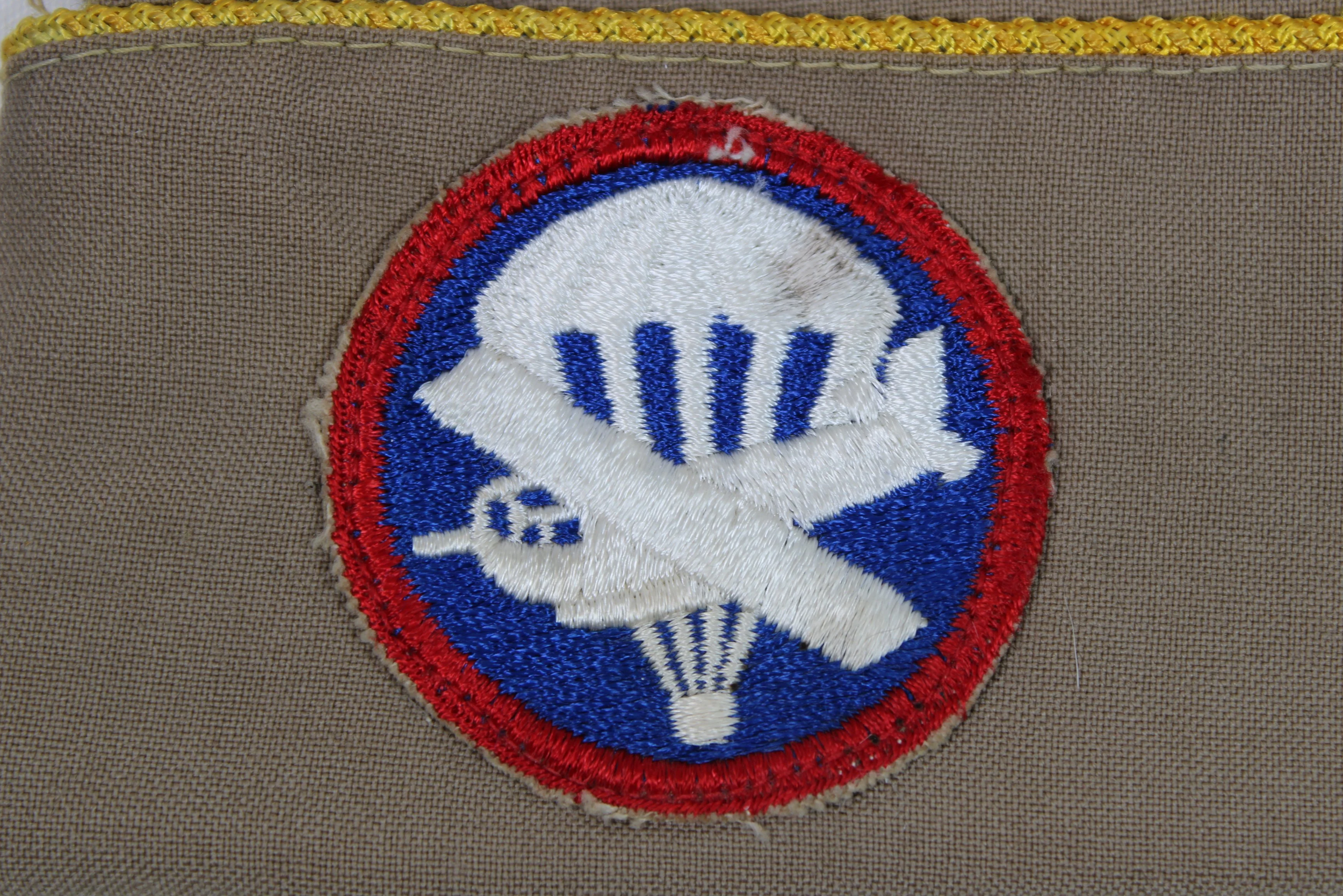 WW2 US Airborne / Paratrooper / Glider Pilot Garrison Summer Cap, Armor Piping