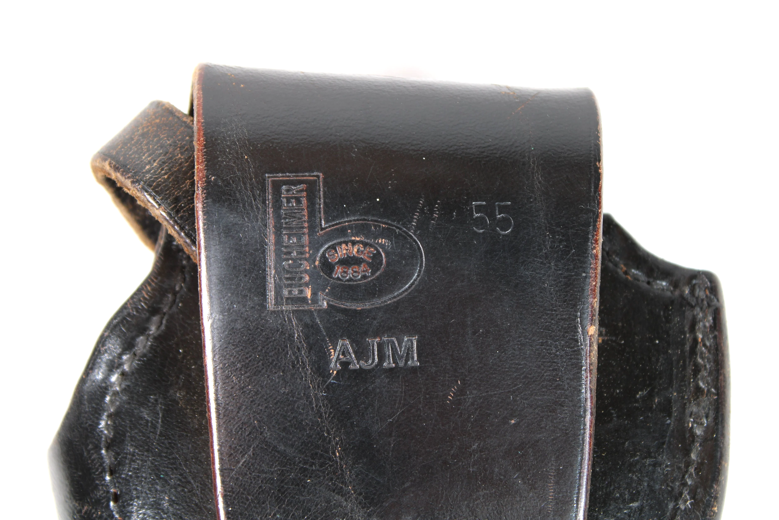 Vintage Bucheimer AJM Black Leather 1911 "Perfect Fit" Holster