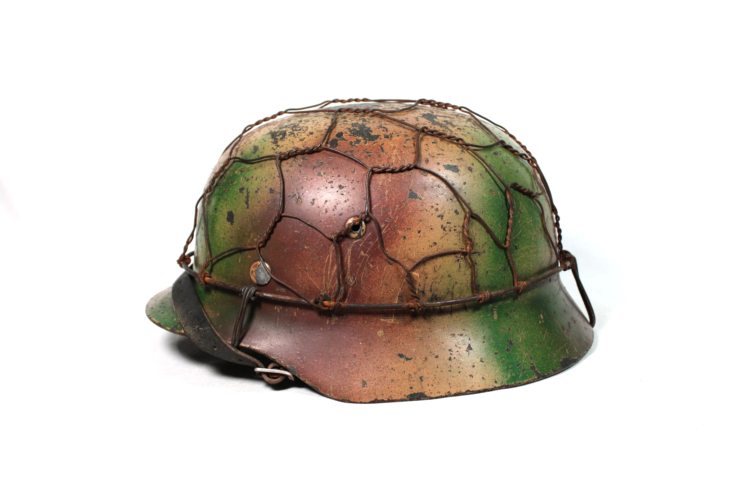 Waffen SS Normandy Camouflage Chicken Wire M35 Reproduction German Helmet