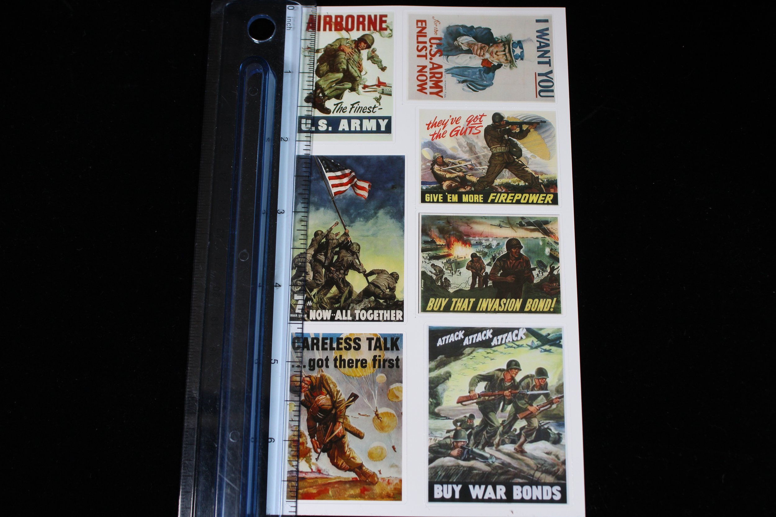 WW2 US Propaganda Sticker Sheet
