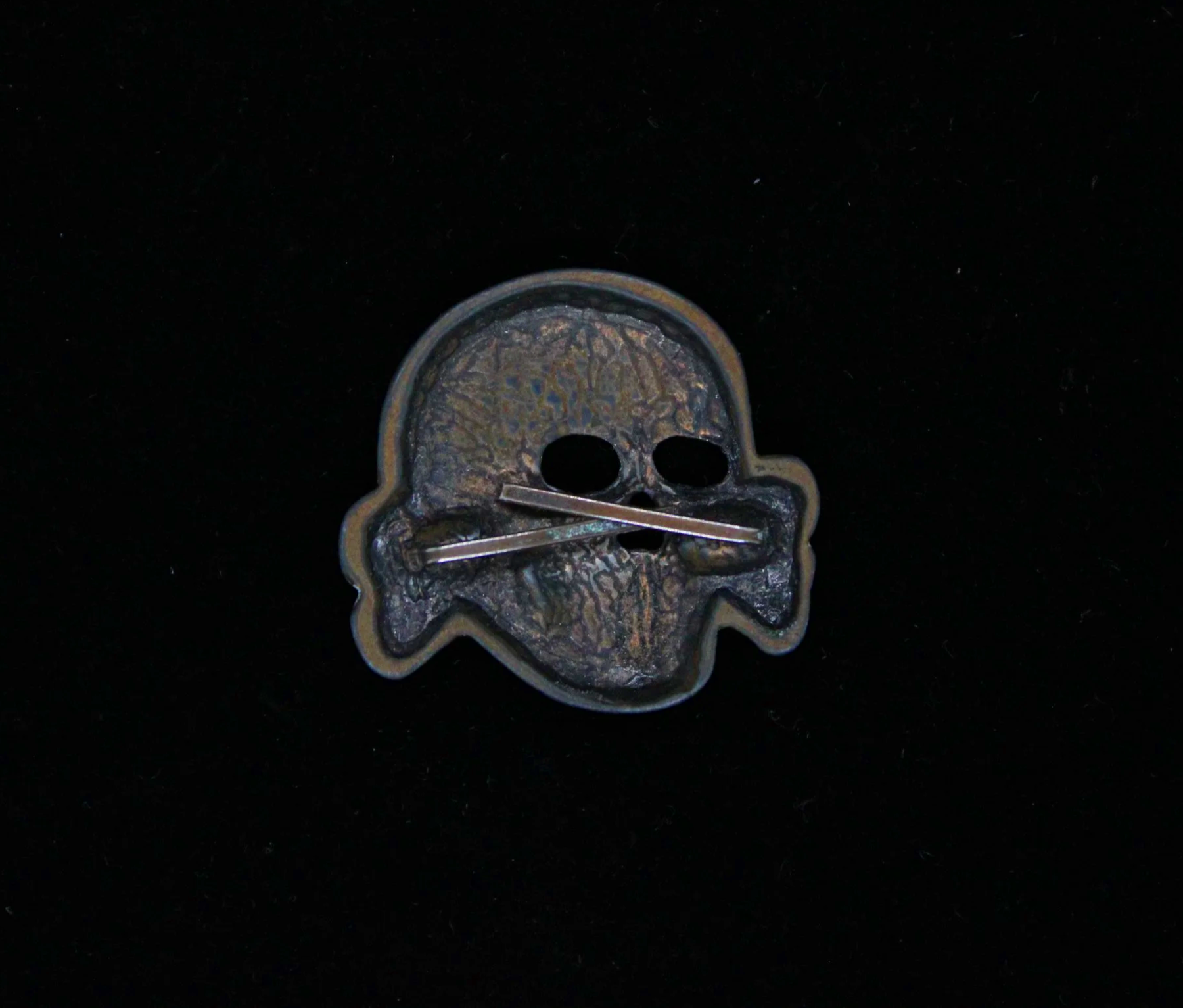 Reproduction WW2 German Waffen SS "Totenkopf" Visor Cap Skull (Unmarked)