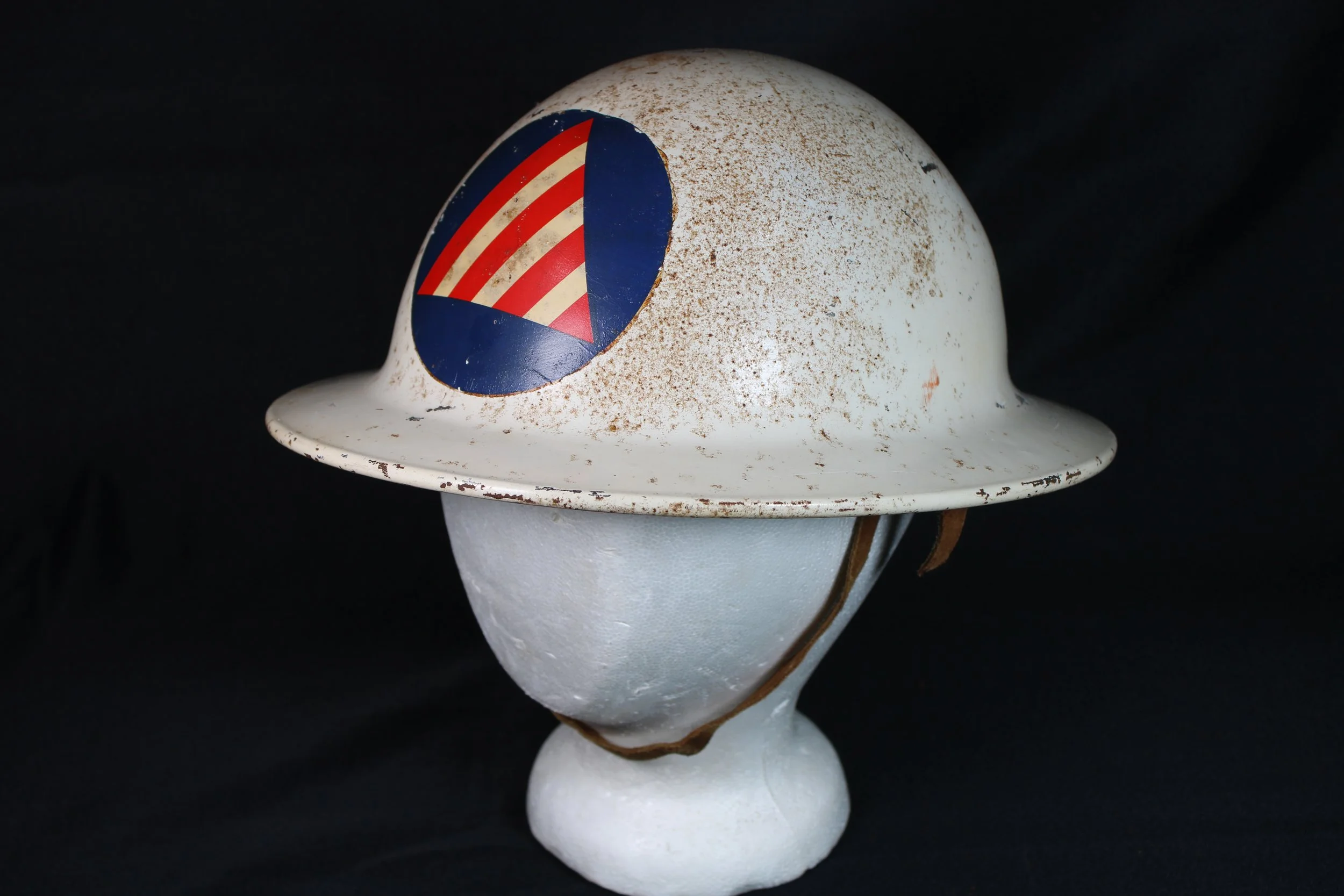 WW2 US Civil Defense Air Raid Warden Helmet San Francisco