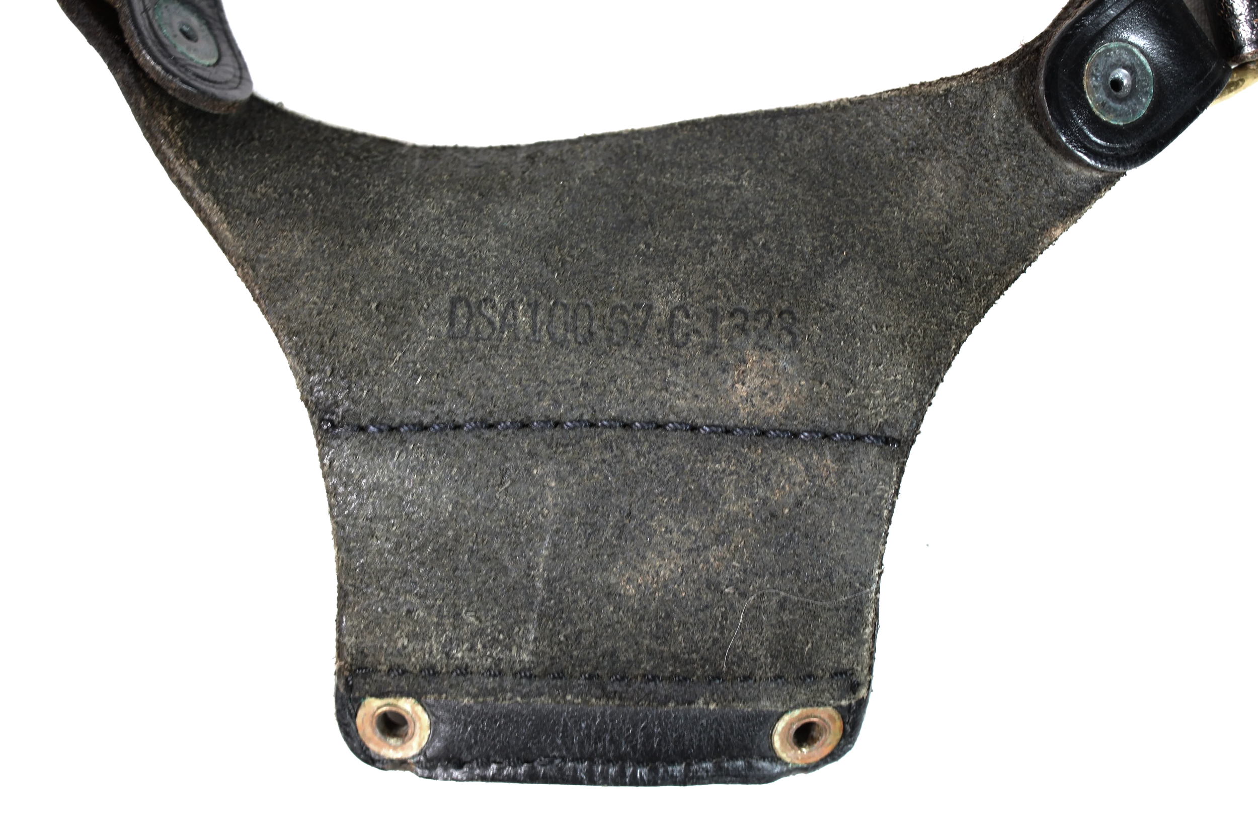 U.S. Military Police (MP) Black Leather Shoulder Cross Strap For 1911 , 1967 Dated