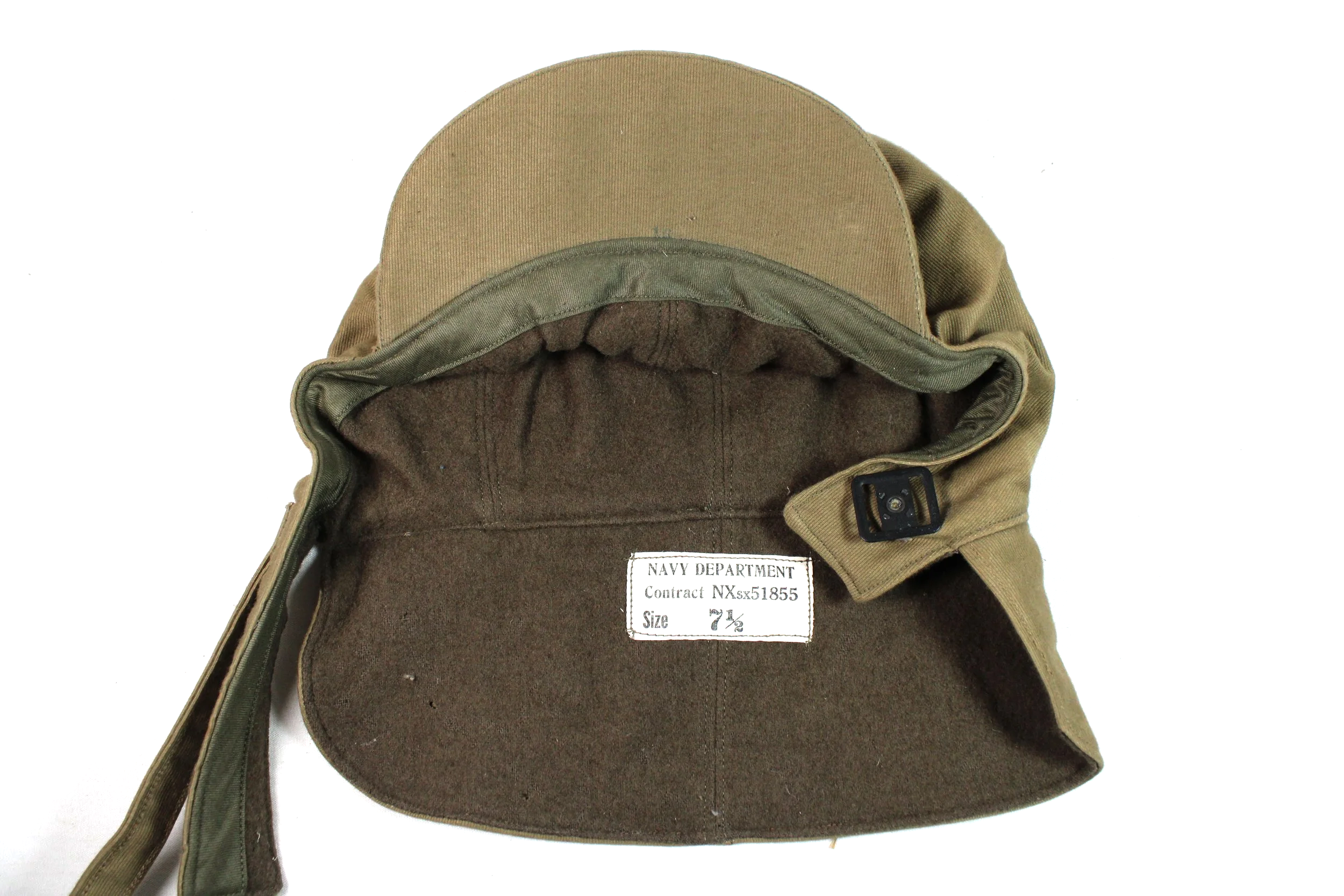 WW2  US Navy Foul Weather Unissued Flight Deck Cap Size 7 1/2