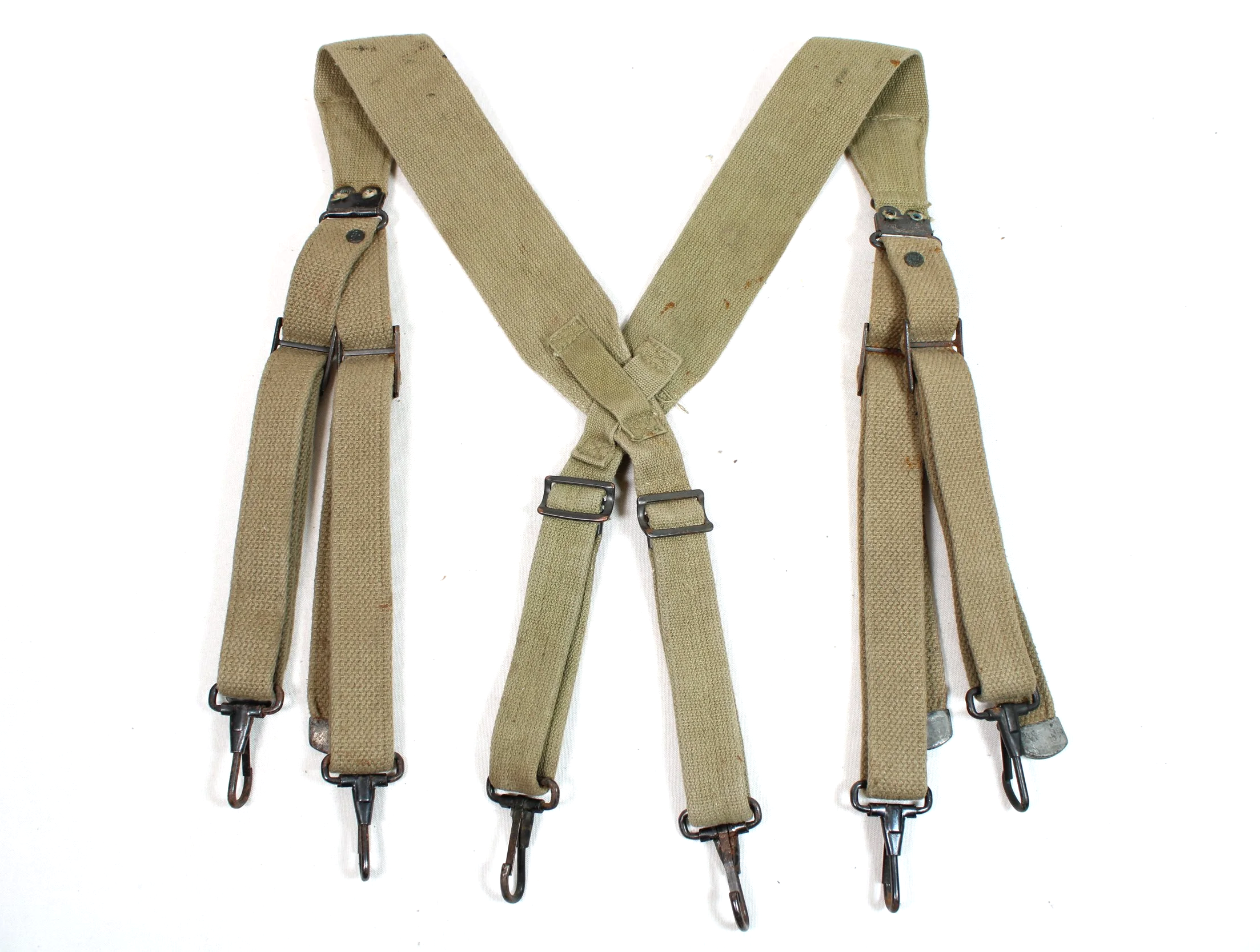 WW2 US Army M1936 Combat Field Load Khaki Suspenders