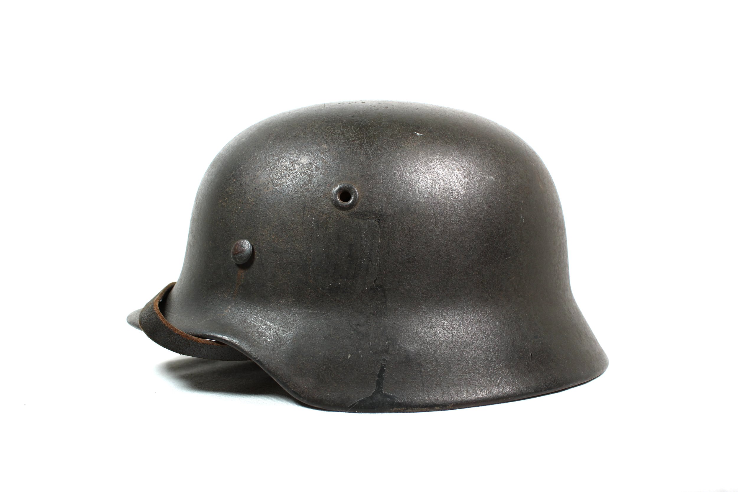 Original WW2 German Uber Fresh NS66 M40 Ex Heer Single Decal Complete Helmet Set Low batch Number