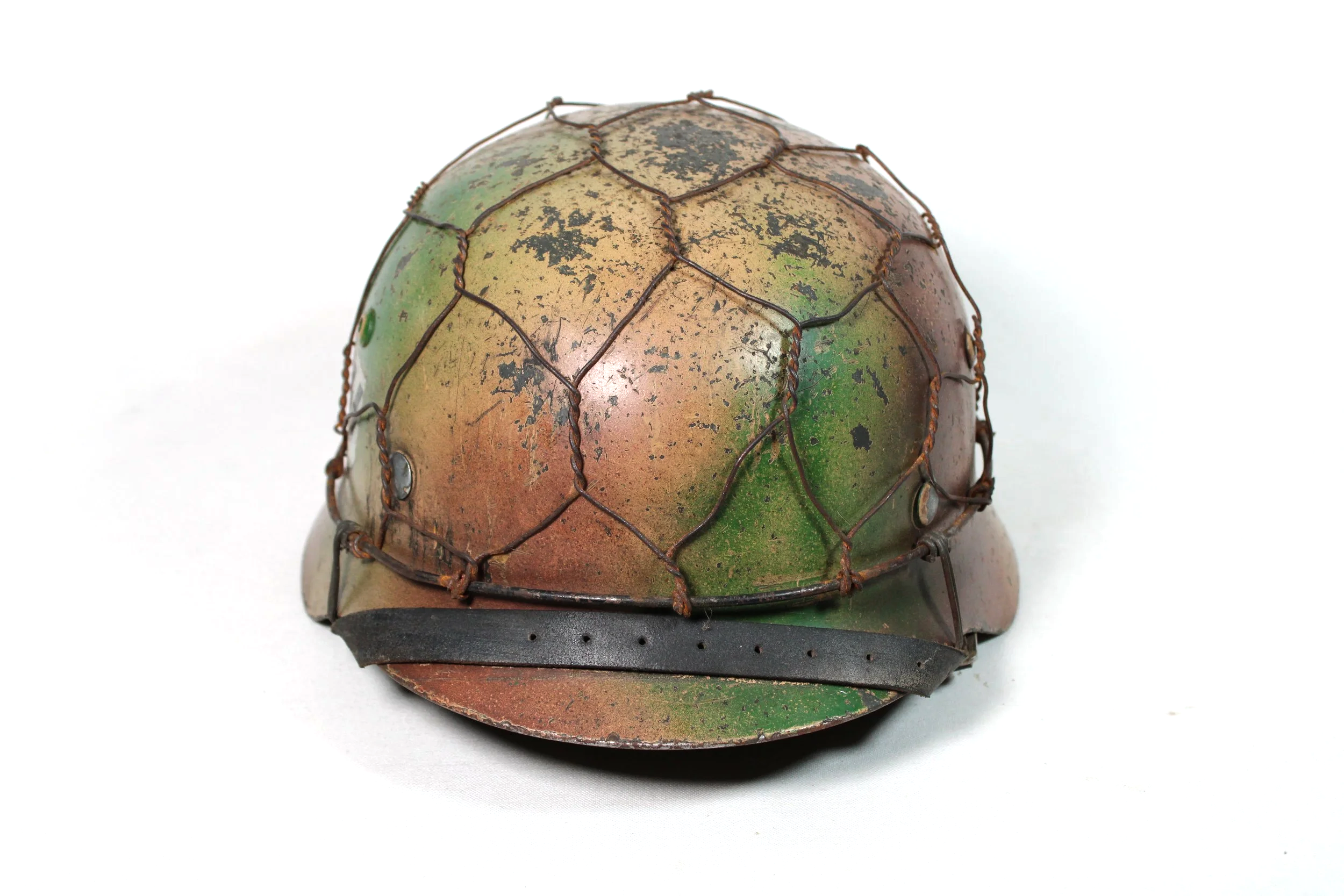 Waffen SS Normandy Camouflage Chicken Wire M35 Reproduction German Helmet