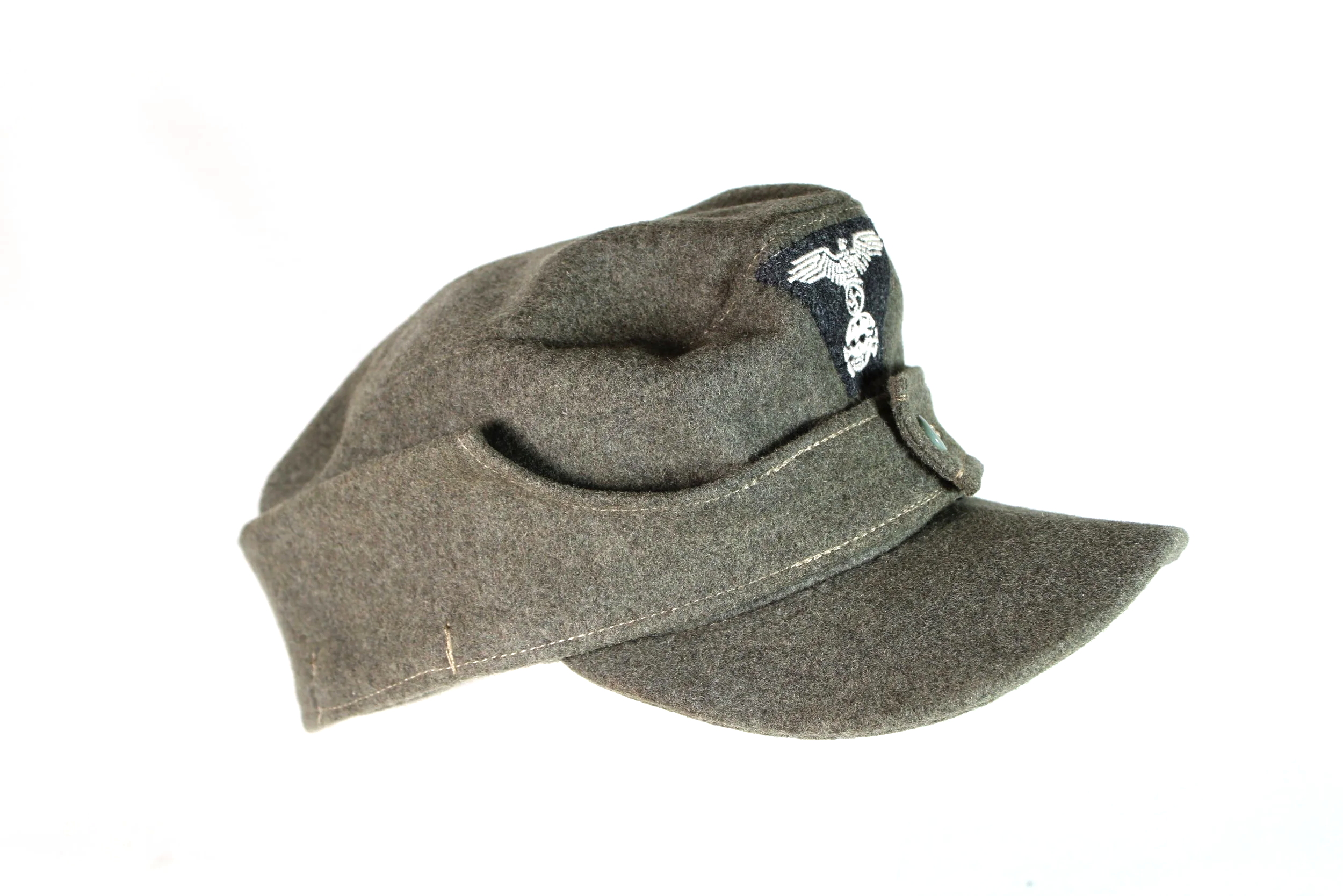 Late War One Button Waffen SS M43 Field Cap Reproduction Size 59