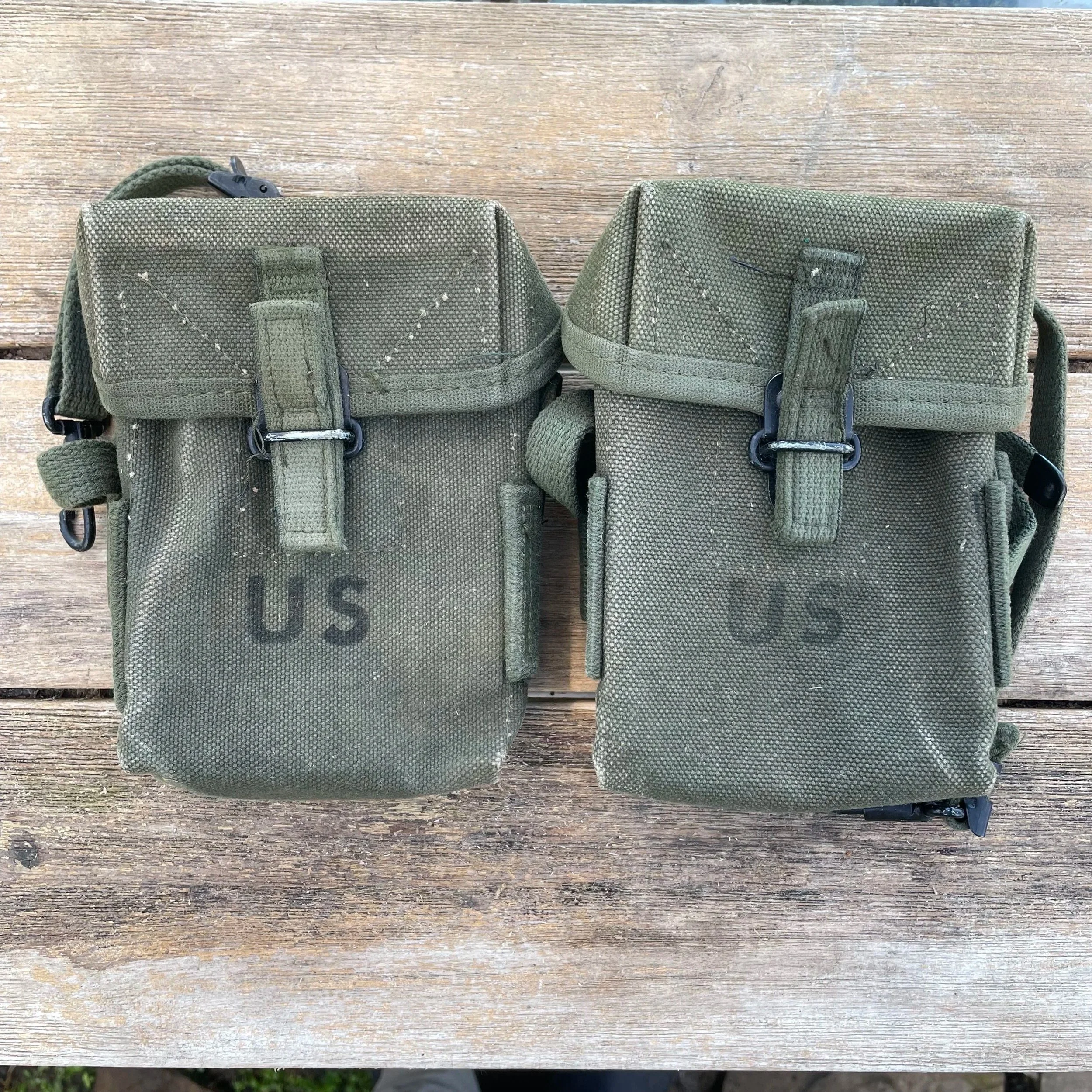Pair of Dead Stock Vietnam War M1956 Universal Small Arms Ammunition Pouch 2nd pattern