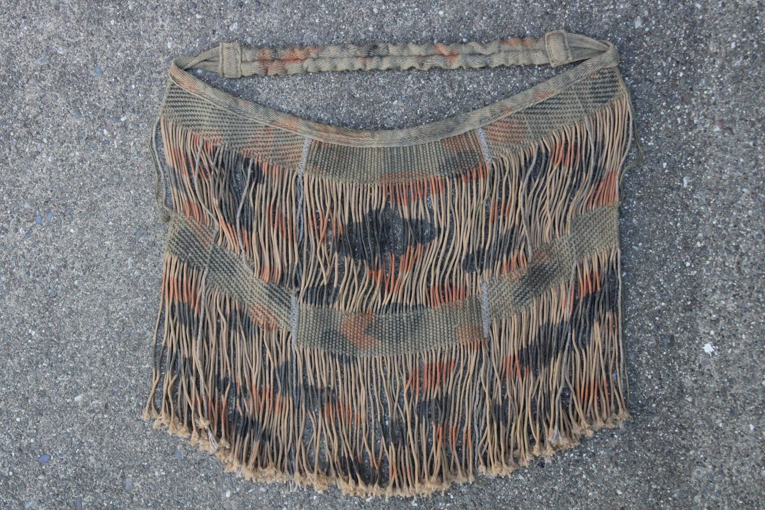 (AGED) Waffen SS Camouflage Sniper / MG Face Veil M38 Type 1 Reproduction WW2 German