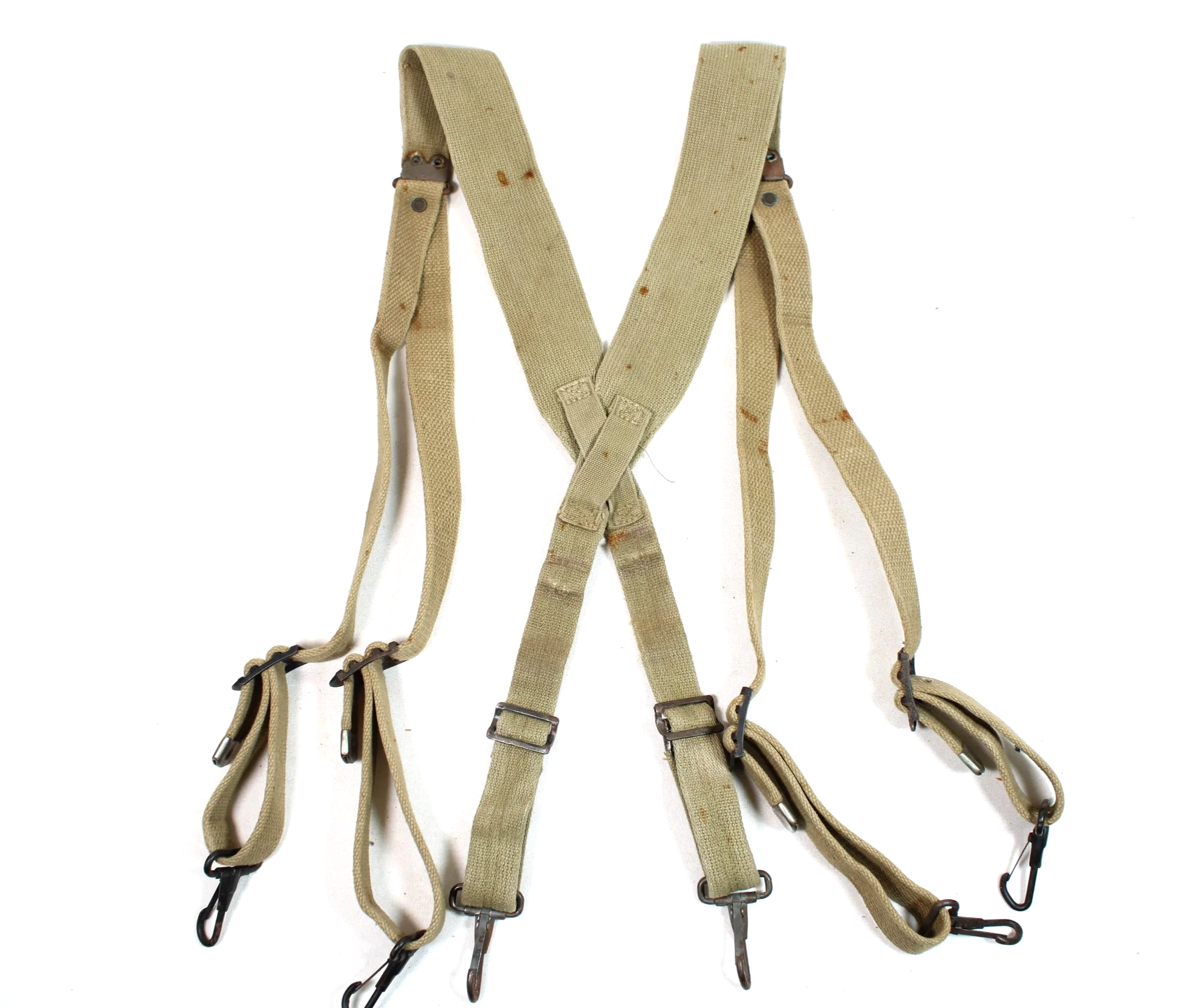 WW2 US Army M1936 Combat Field Load Khaki Suspenders