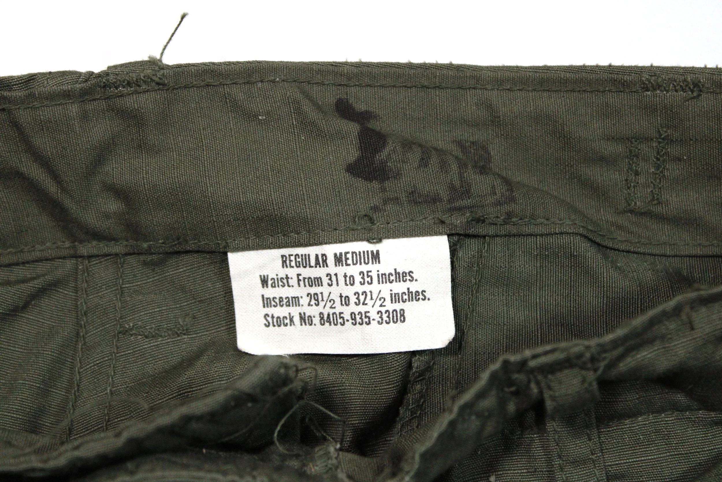 Vietnam War 1969 Medium Regular Combat Jungle Fatigue Trouser Pants