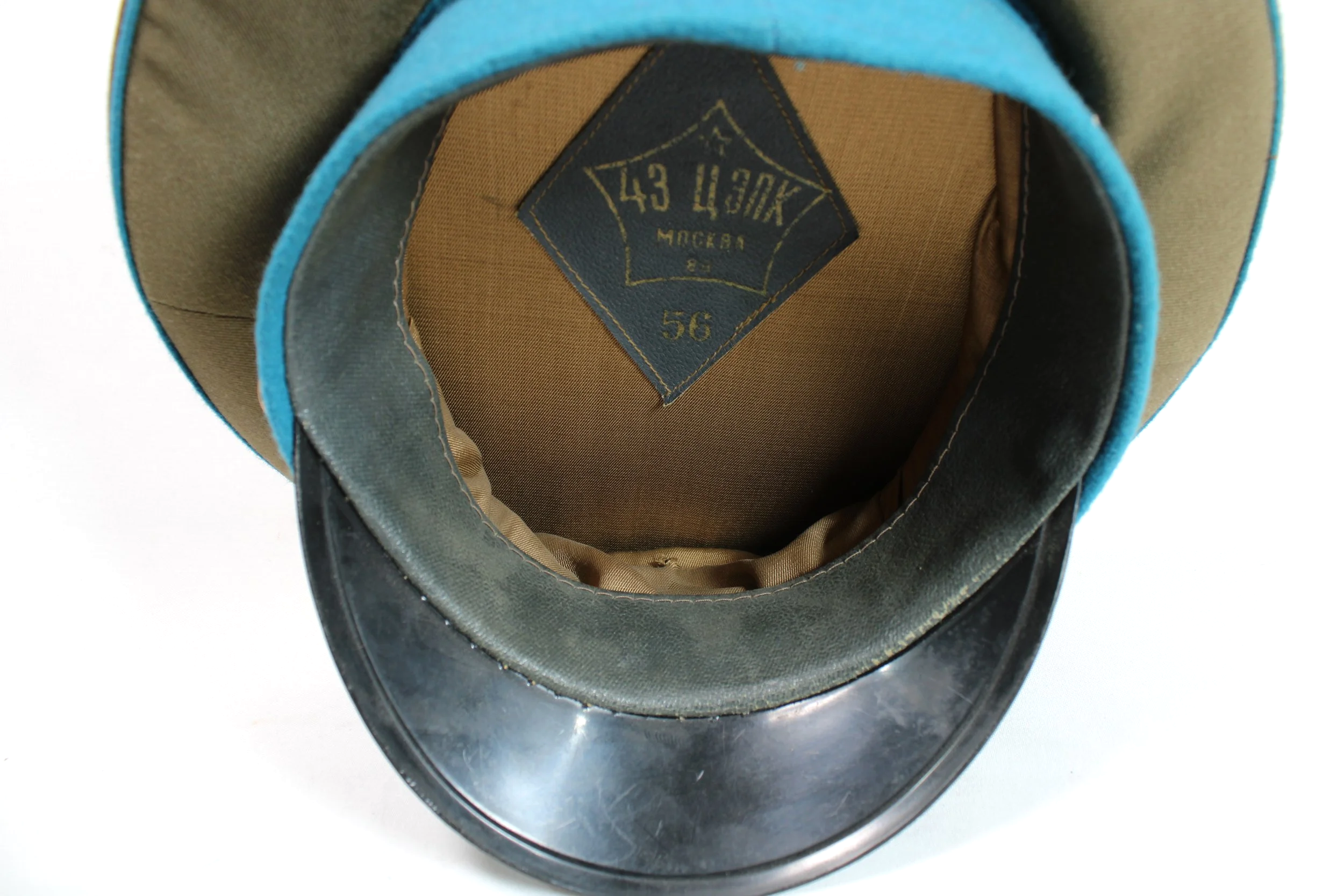 Cold War Soviet USSR Air Force Officer Visor Cap Hat Size 56