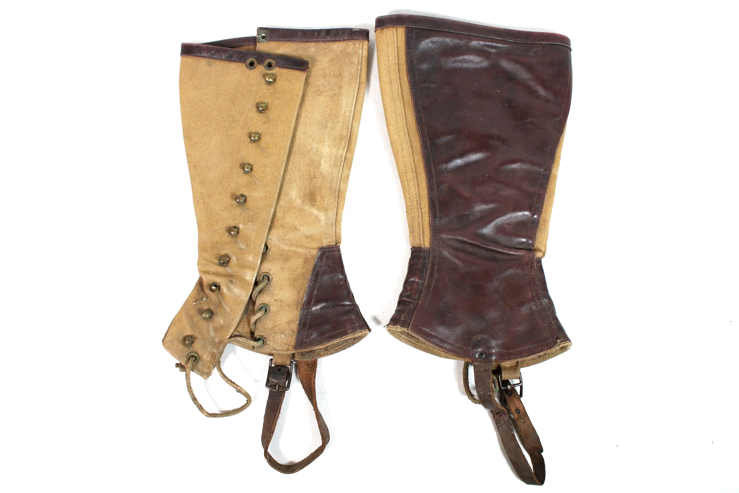 WWI US Calvery Leather Leggings Gaiters