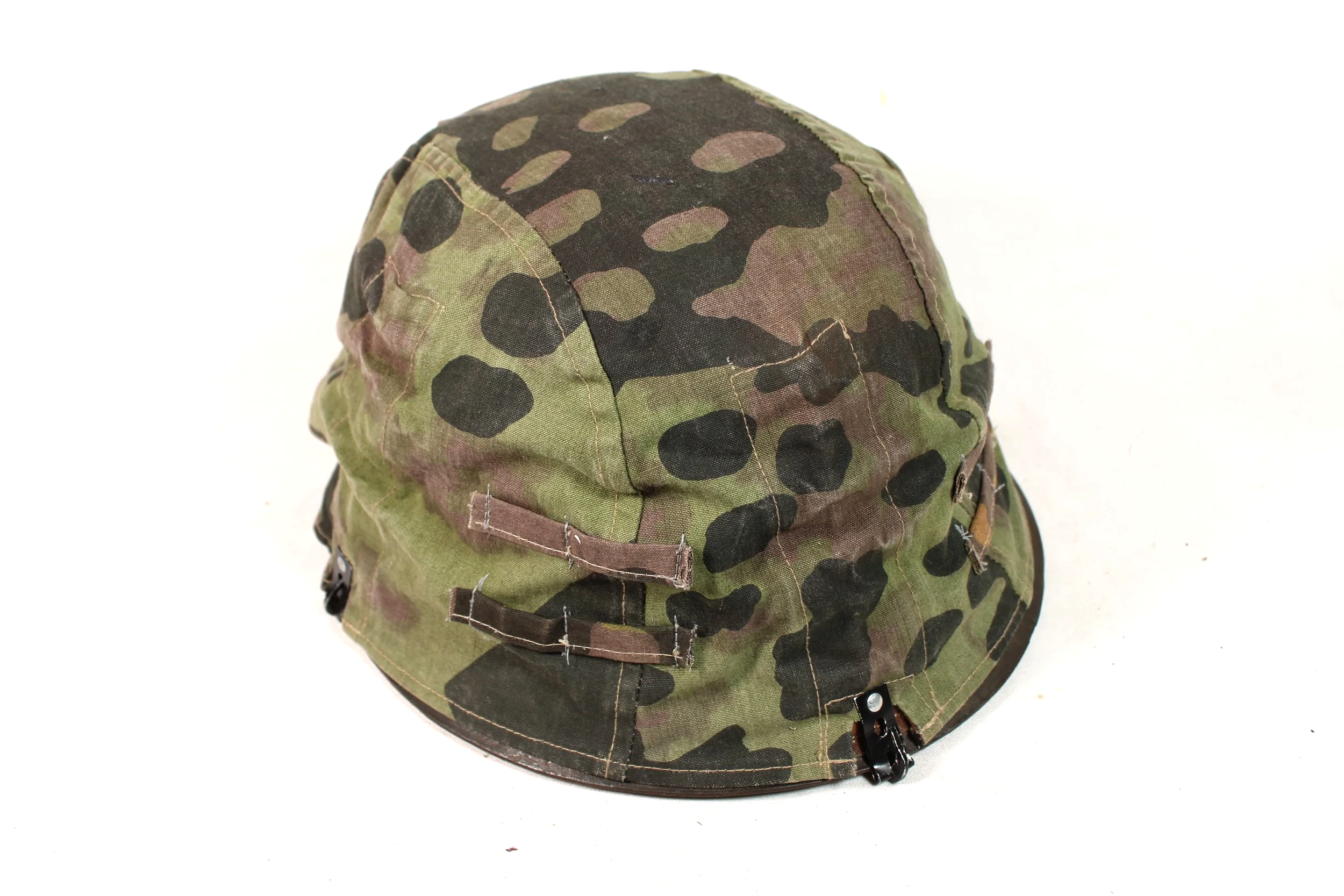 Reproduction Waffen SS WW2 German Overprint Camo Helmet Cover W/Mixed Loops