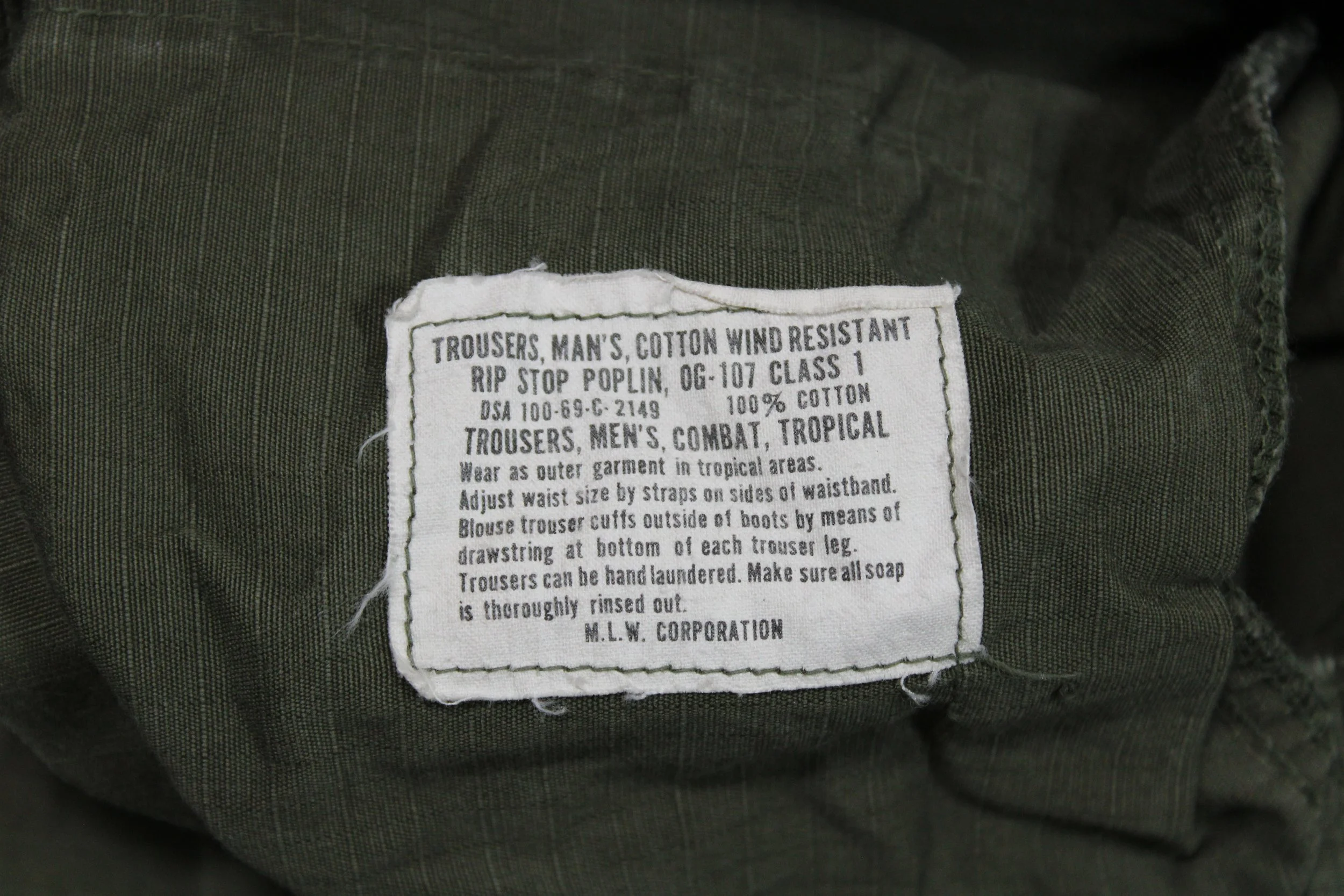 Ripstop Jungle Fatigue Vietnam war Pants Large Regular