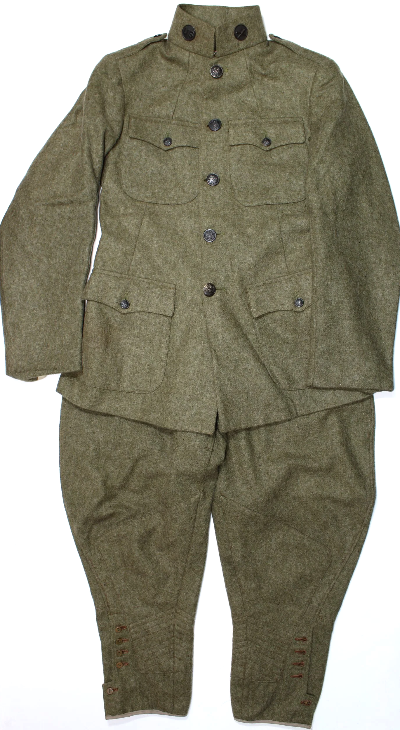 M1917 WWI US AEF Service Uniform Coat And Breeches Amazing Reproduction