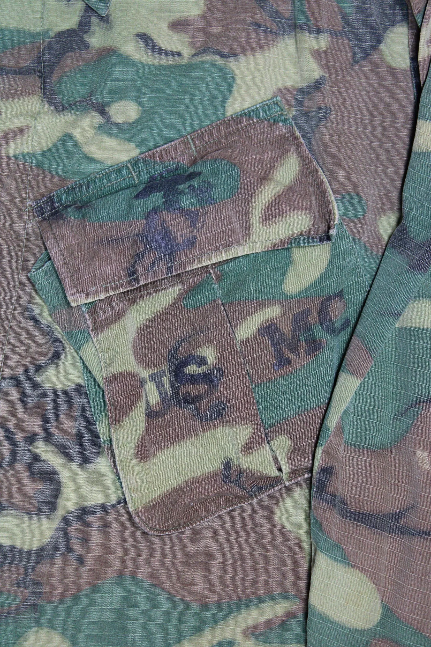 USMC ERDL Camouflage RipStop Jungle Jacket Vietnam War Medium