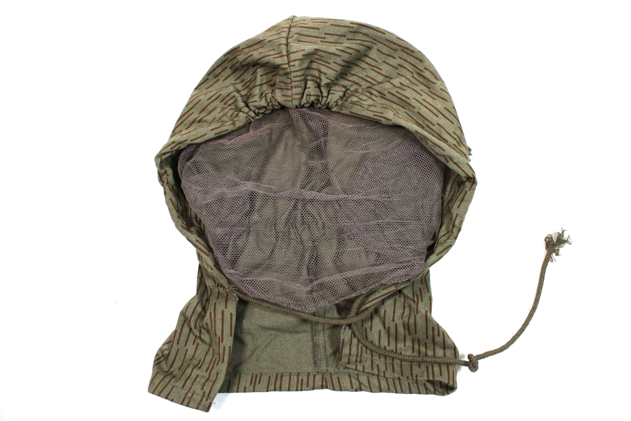 NVA East German Rain Grenztruppen Strichtarn Helmet Cover Hood + Veil mosquito net