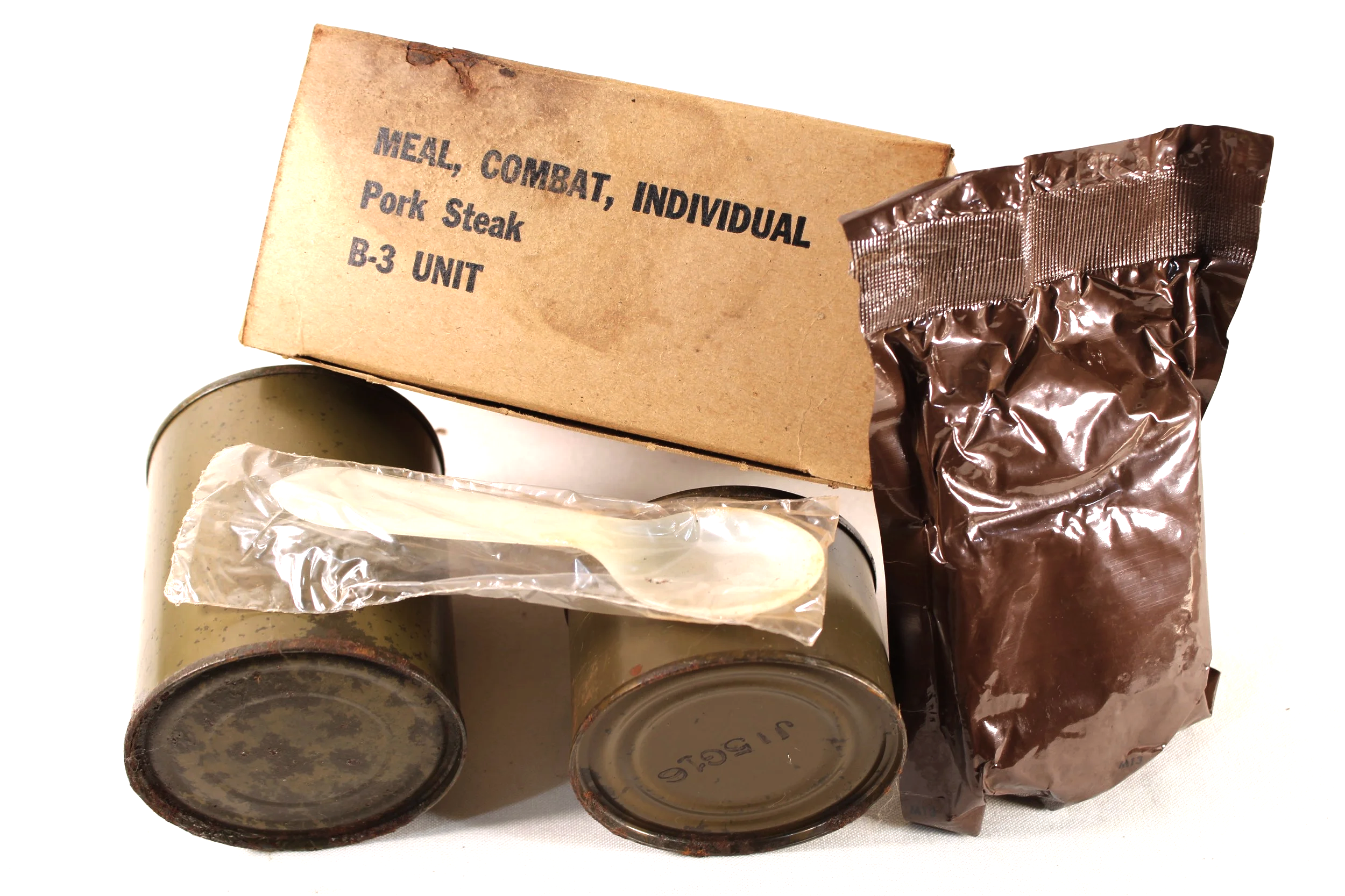 Vietnam War Original 1965 C-Ration B-3 Unit With Rare Accessory Packet
