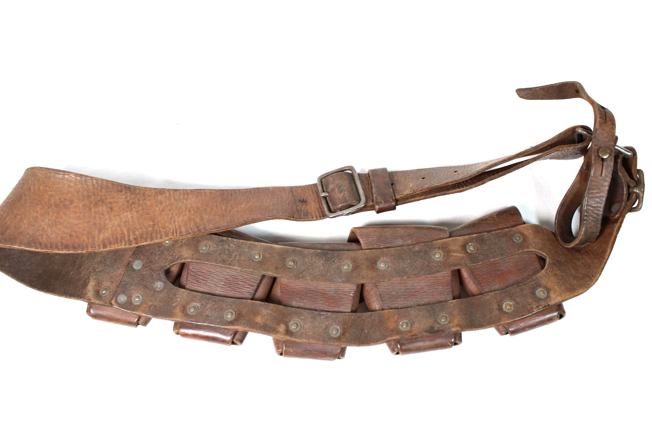 WW1 1903 Pattern British Army 303 Lee Enfield Leather Ammunition Bandolier 1918 Dated