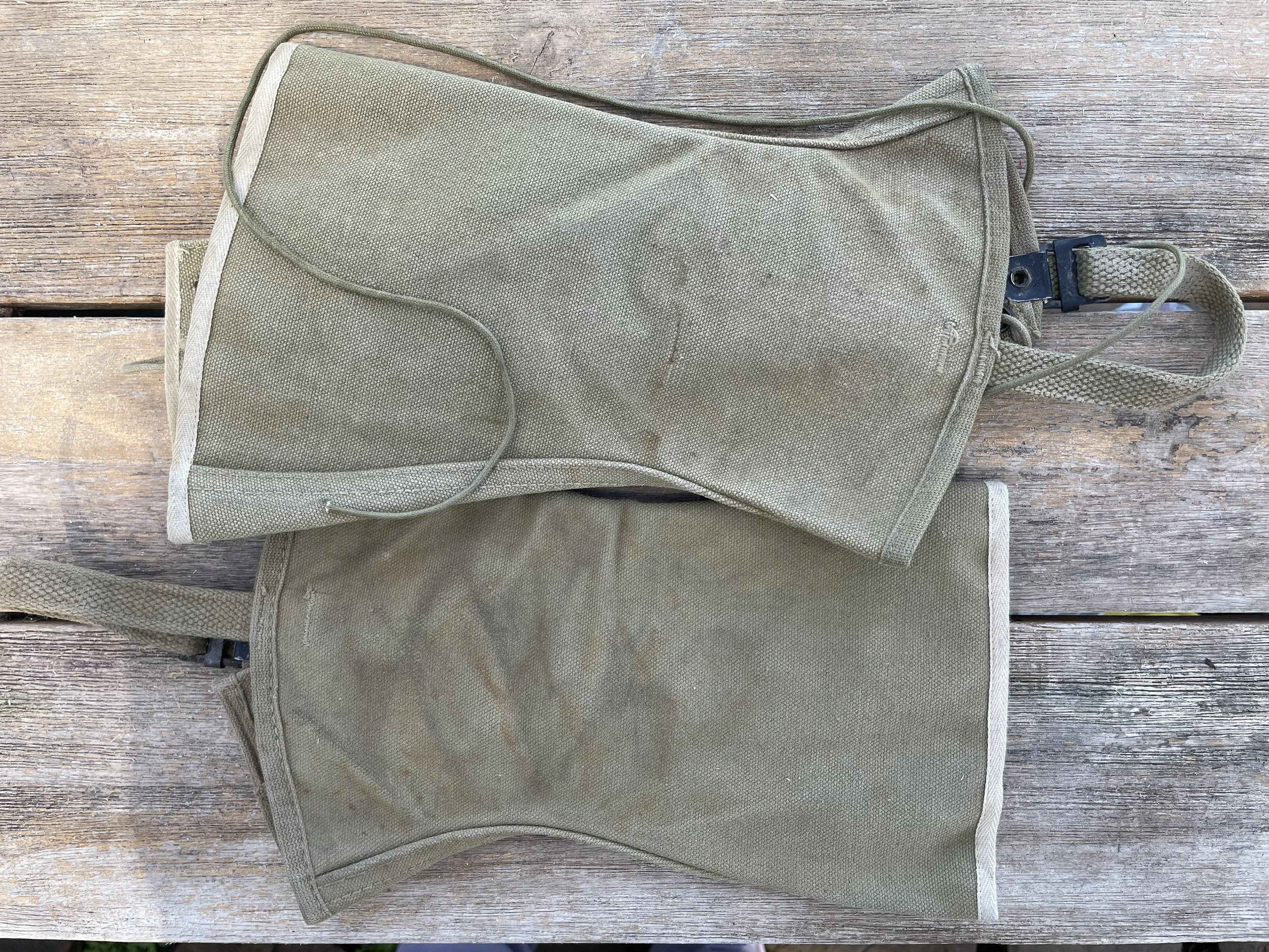 1942 WW2 Military Canvas Boot Gaiters Covers Gregory & Read Co Size 3R