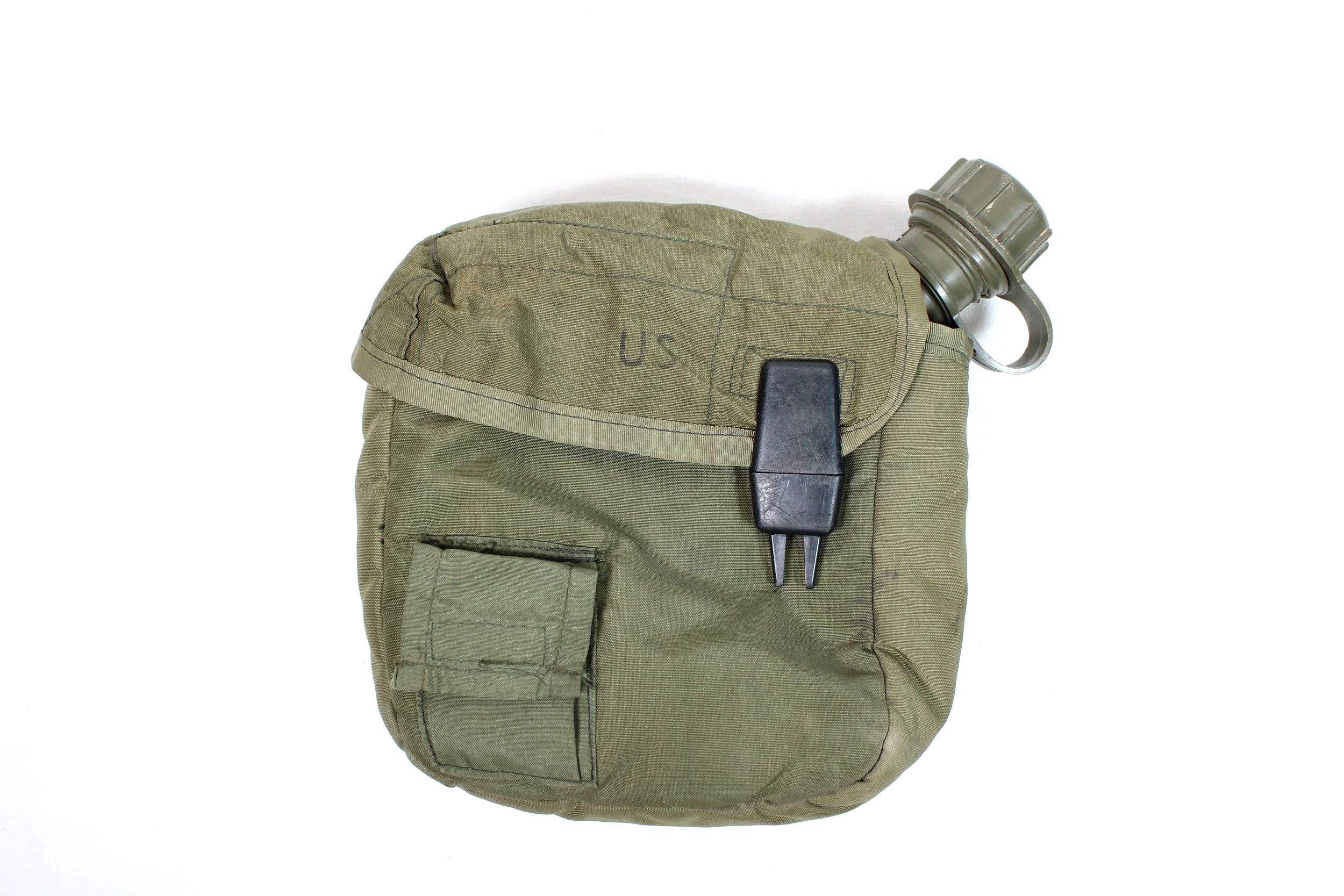 2 QT Collapsible Water Canteen with Cover, 1972 Cover, 1985 Canteen