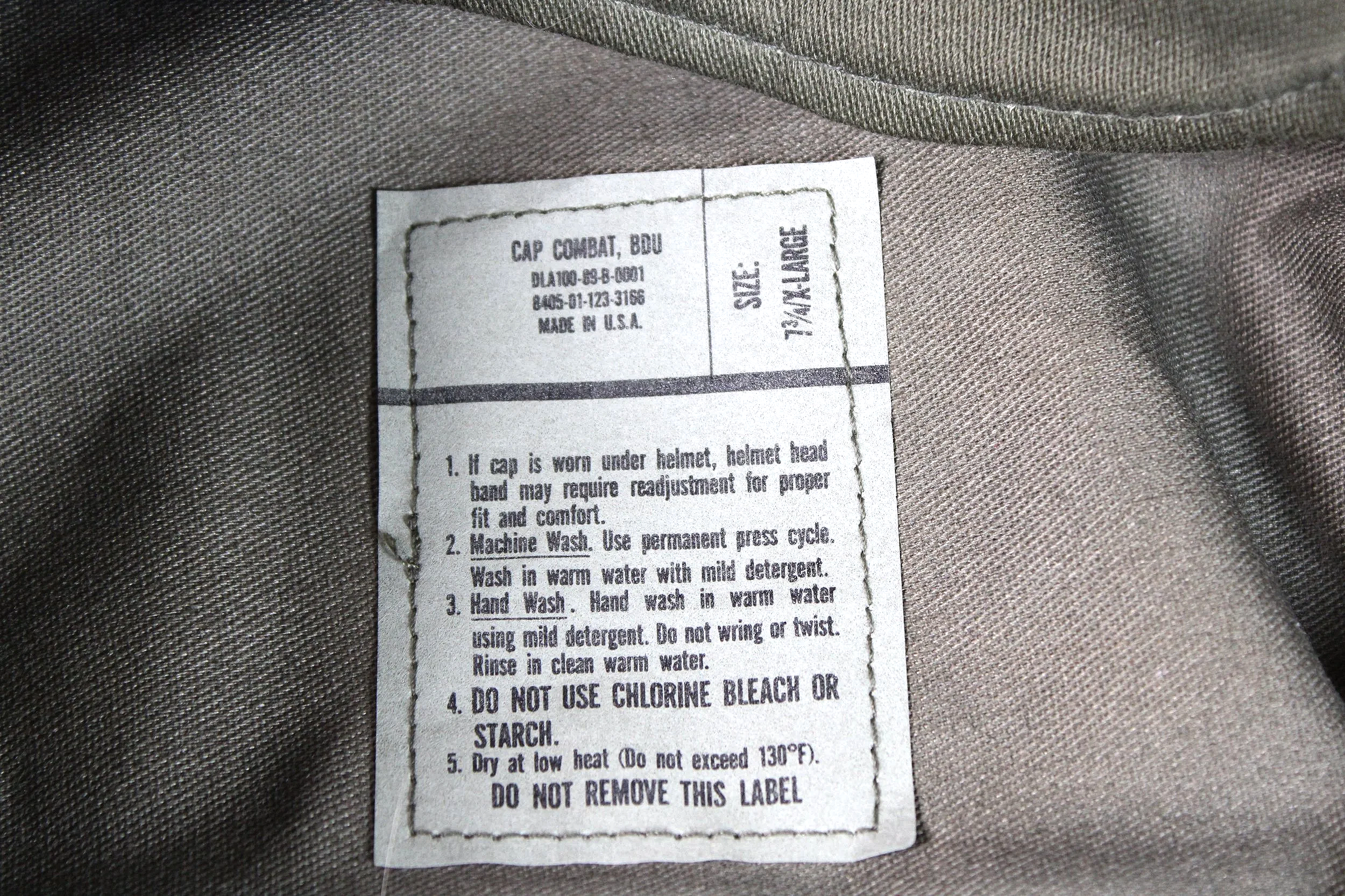 US Army BDU Combat Cap Size Unissued 1989 XL 7 3/4