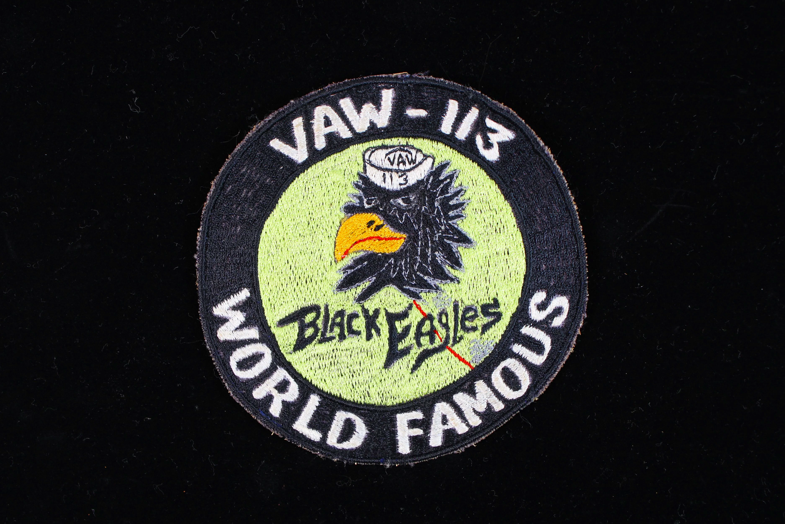 Very Rare Navy (VAW-113) "Black Eagles" Vietnam War Patch (Airborne Command & Control Squadron 113)