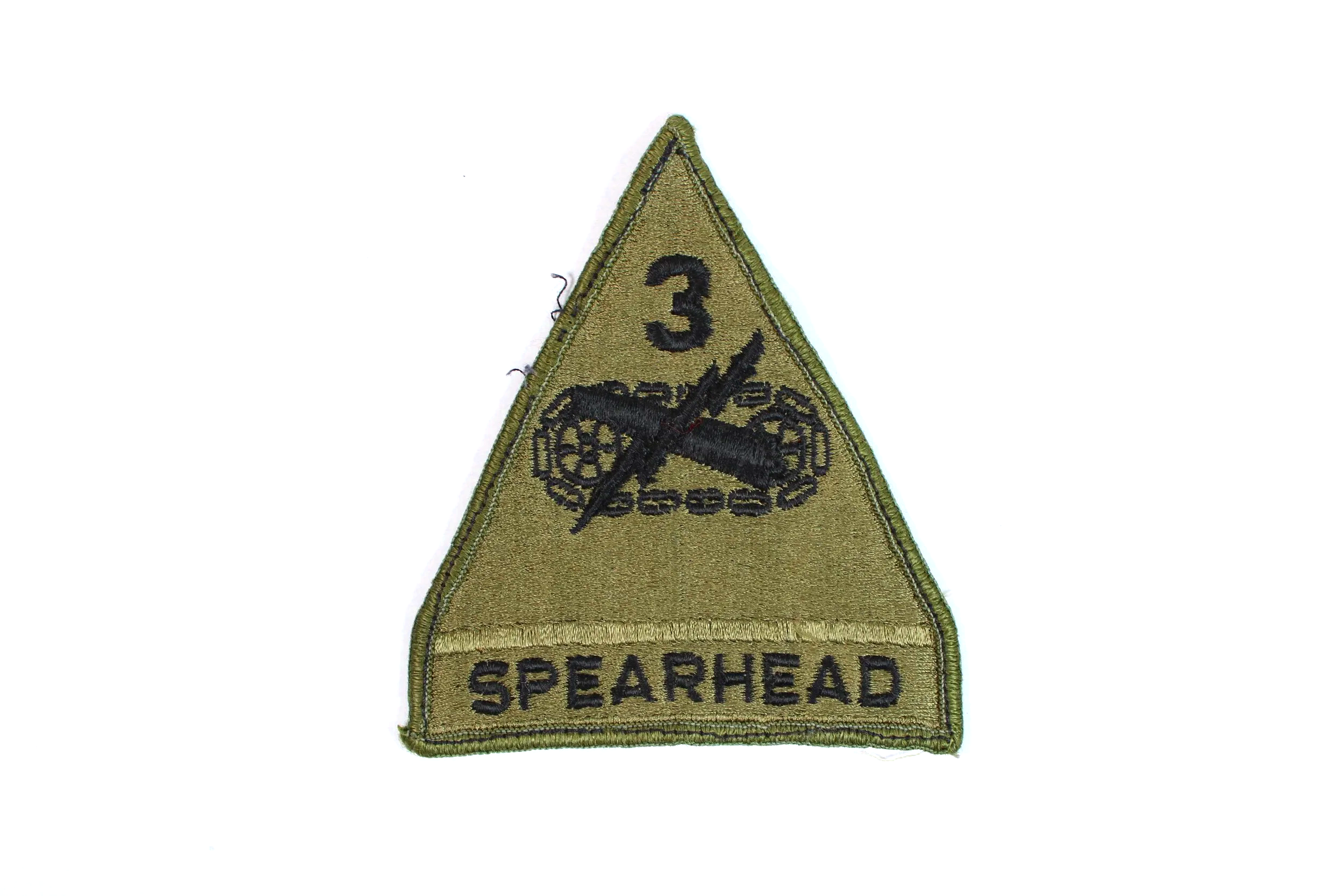 Vietnam War U.S. Army 3rd Armored Division ("Spearhead") Subdued Patch (Uniform Removed)