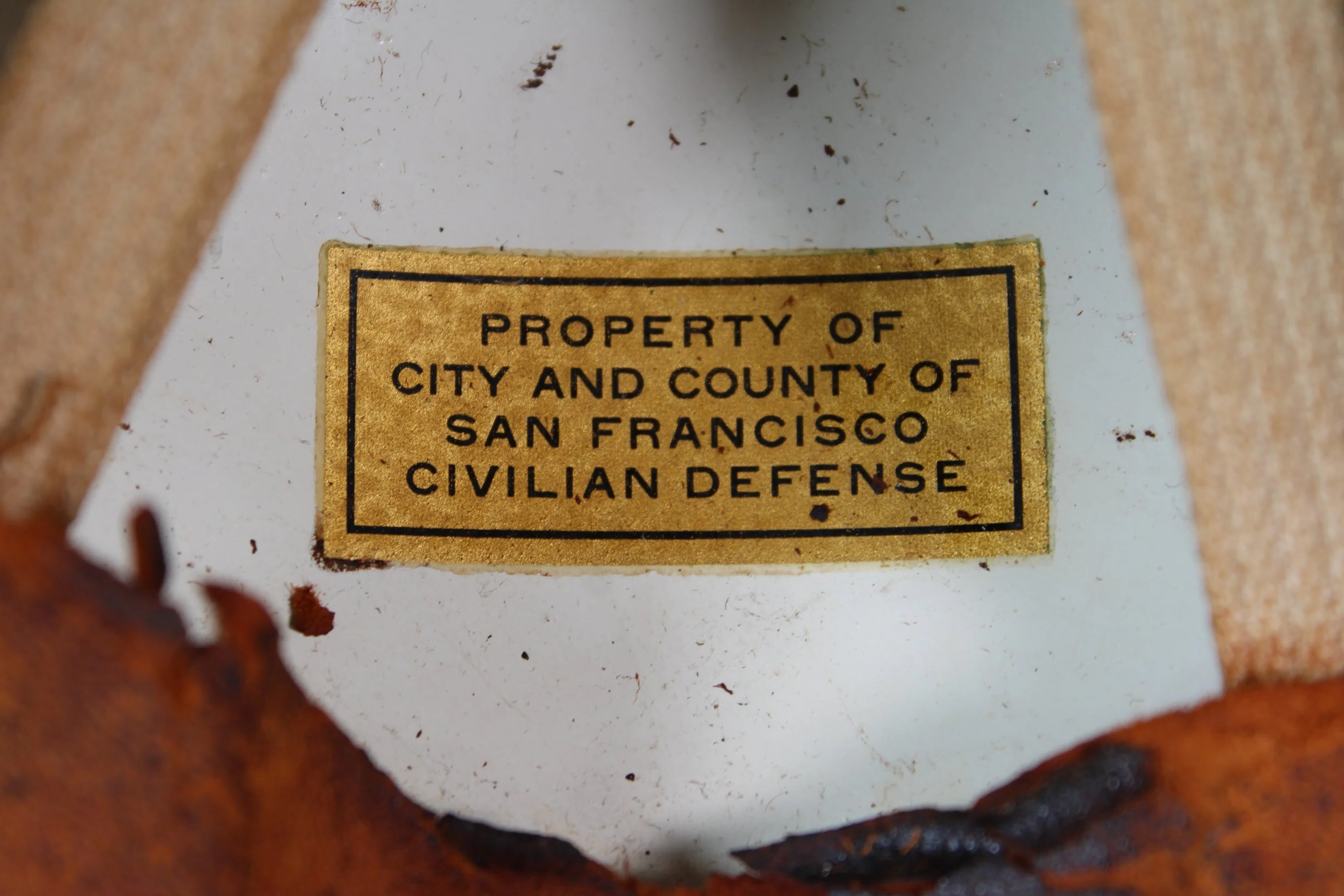 WW2 US Civil Defense Air Raid Warden Helmet San Francisco