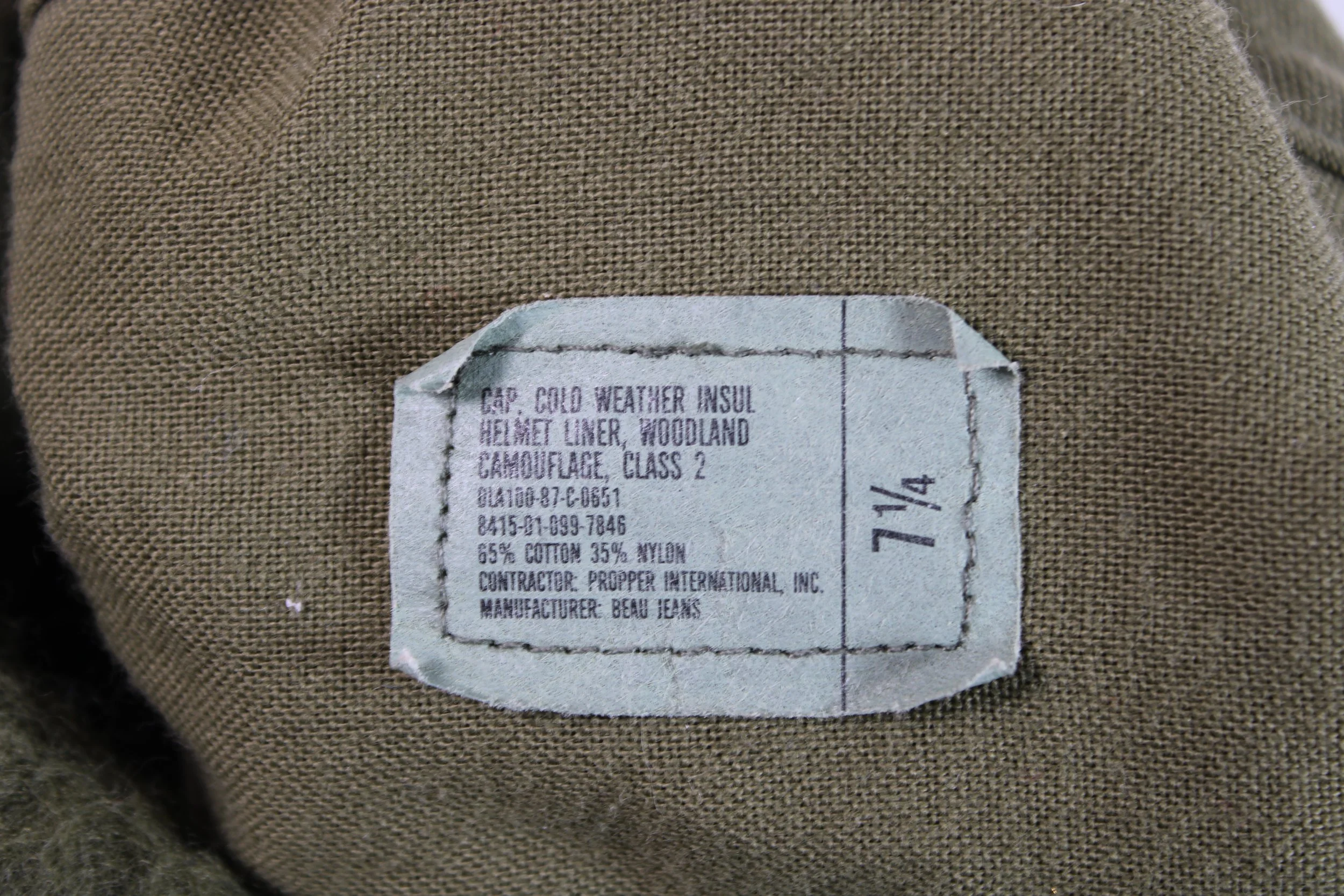US Woodland Cold Weather Helmet Liner