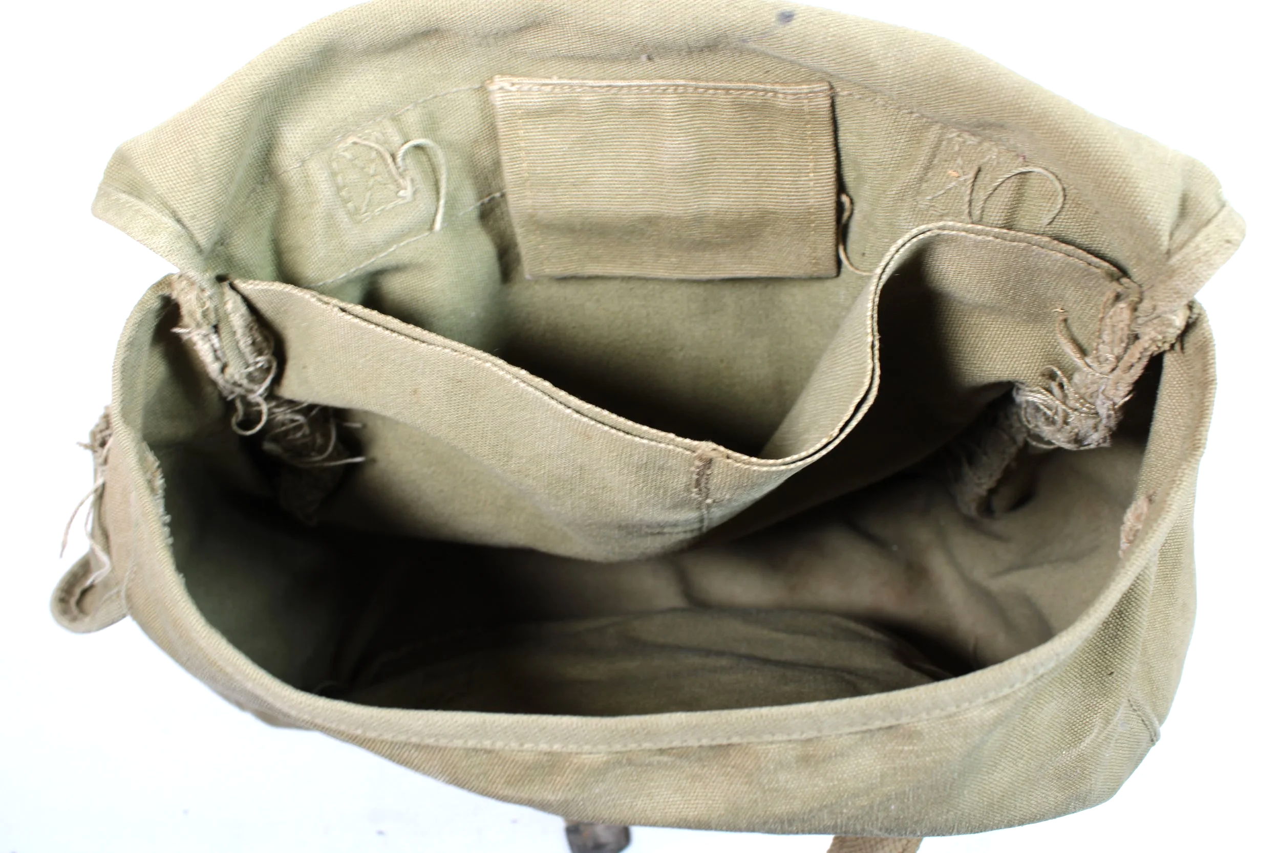 WWII US Military Kadin M1936 Musette Canvas Field Bag Dated 1942