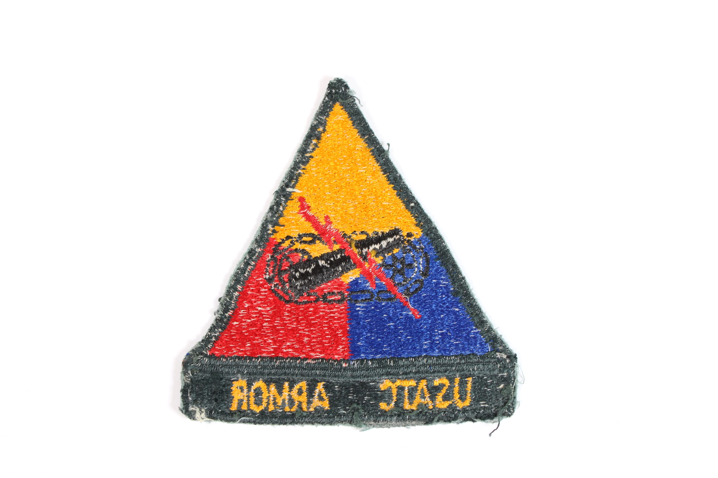 U.S. Army Training Center (USATC) Armor School patch Uniform Removed