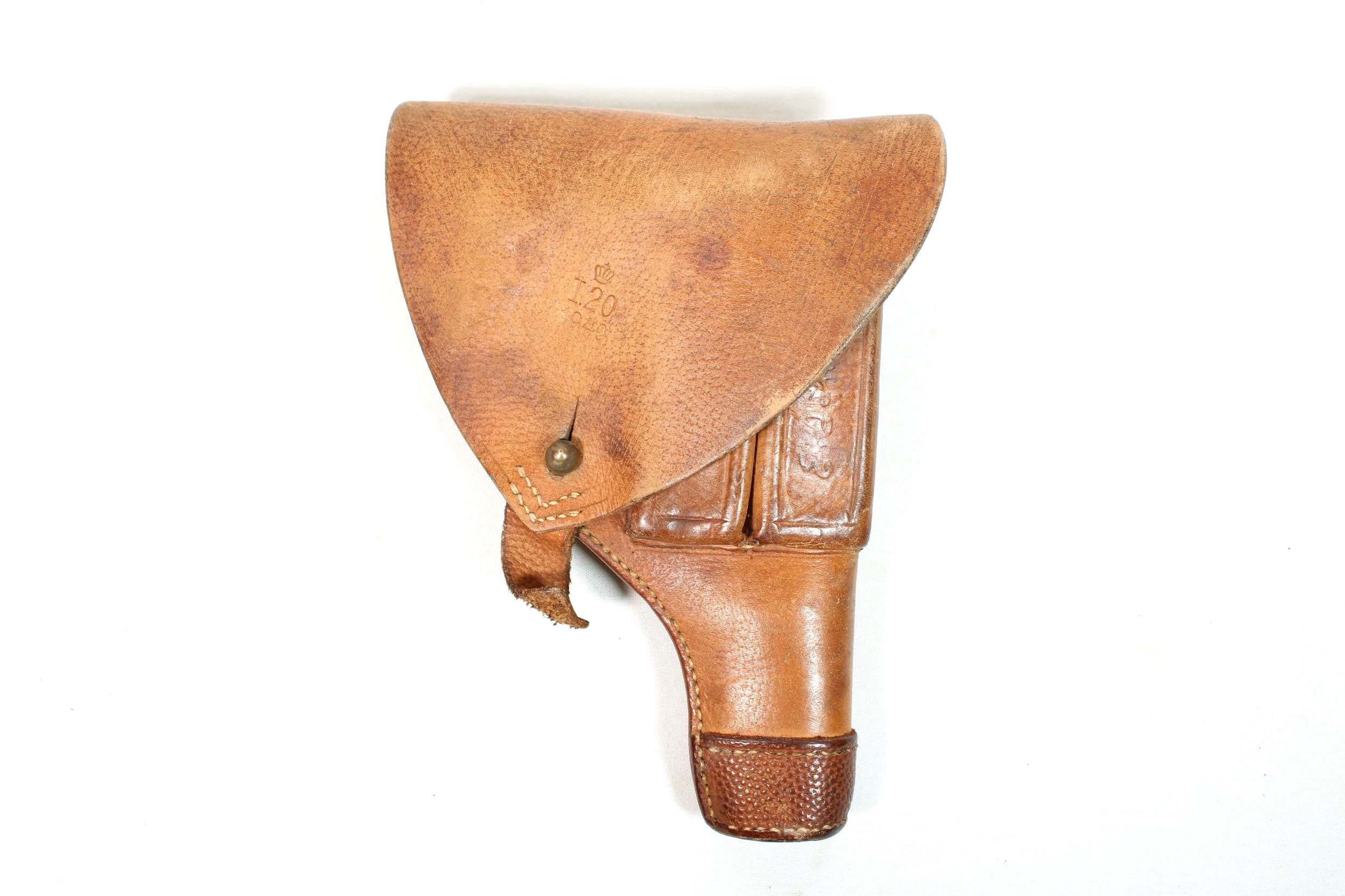 WWII Swedish Browning / Husqvarna Pistol Holster Leather M1903/07 1940 Dated