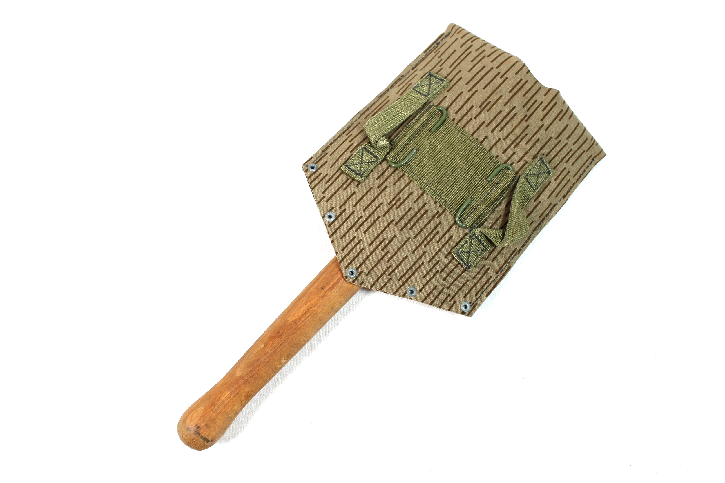 East German NVA Folding Entrenching Tool Shovel w/ Camouflage Cover, GDR
