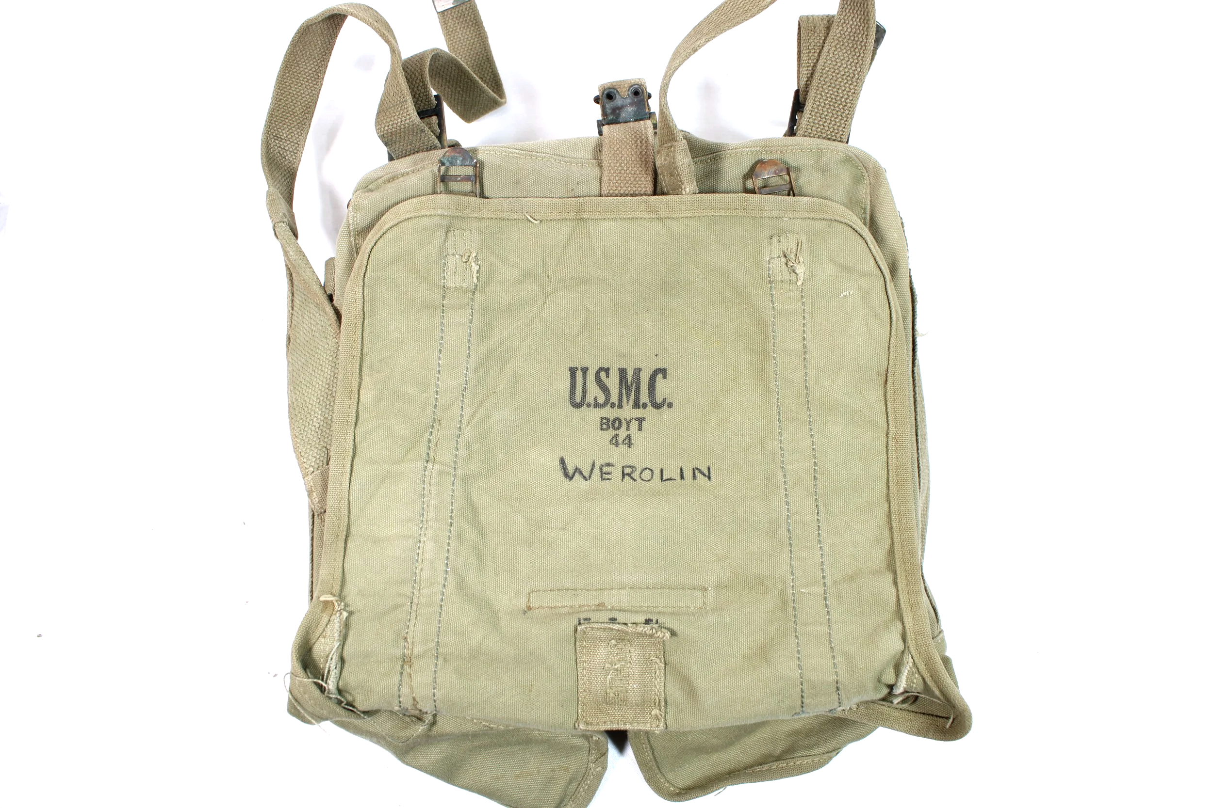 WW2 USMC Named P1941 Upper Field Pack