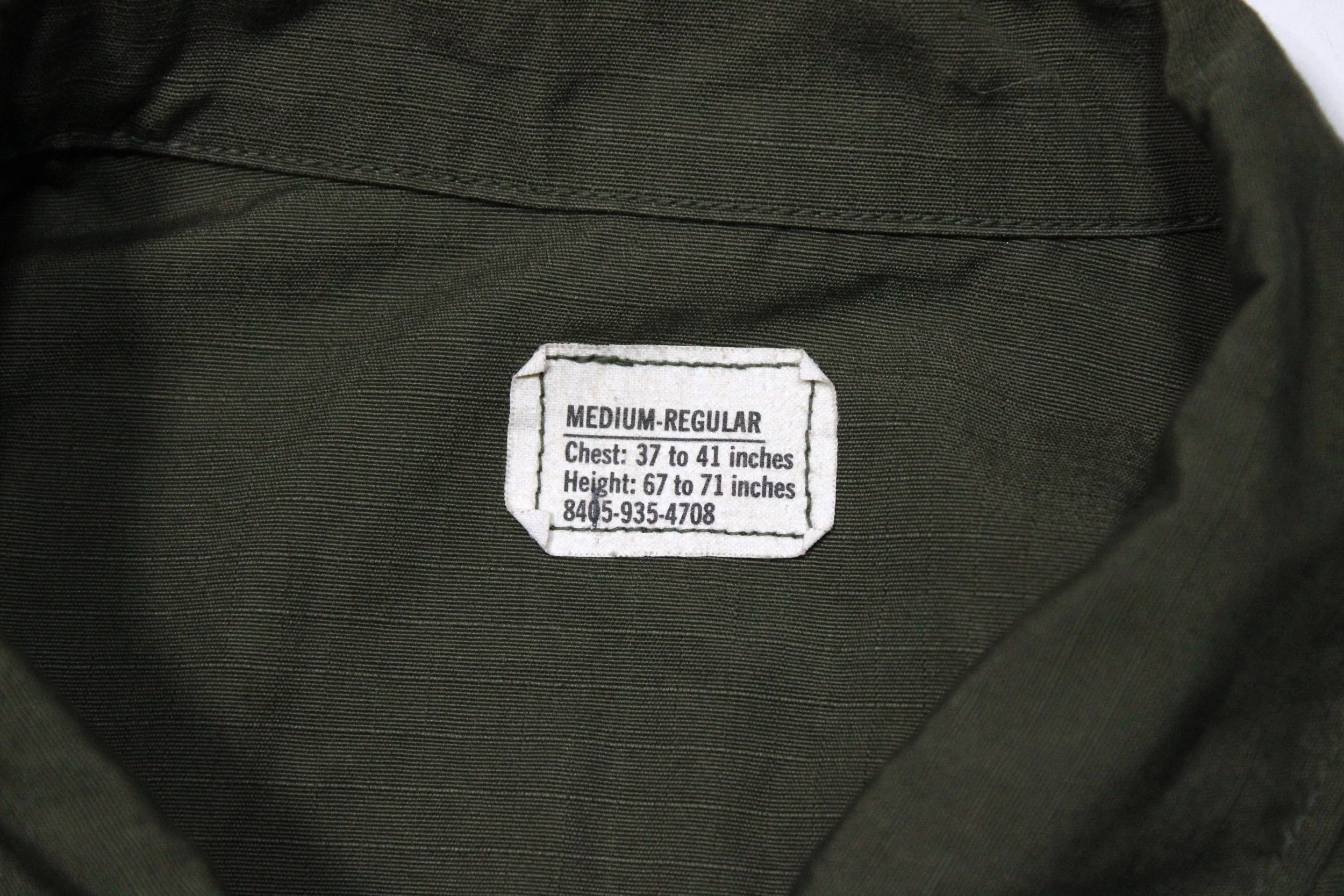 Vietnam War OG 107 RipStop Jungle Jacket MEDIUM 1968 Deadstock