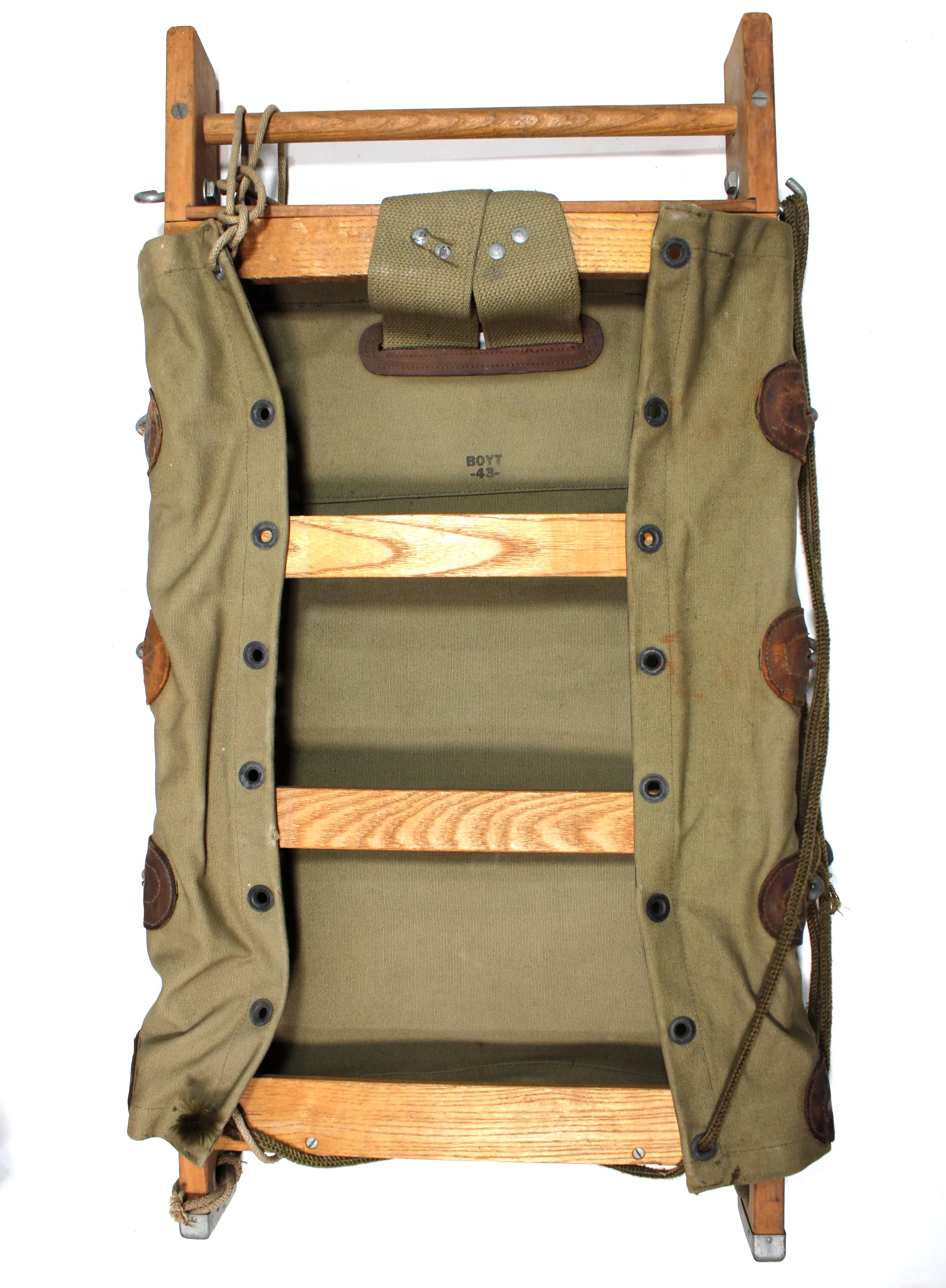WWII US Army Named Yukon Packboard made by Boyt and dated 1943