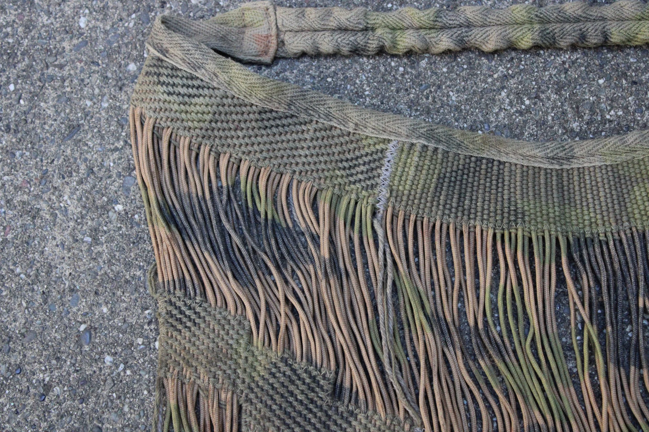 (AGED) Waffen SS Camouflage Sniper / MG Face Veil M38 Type 1 Reproduction WW2 German