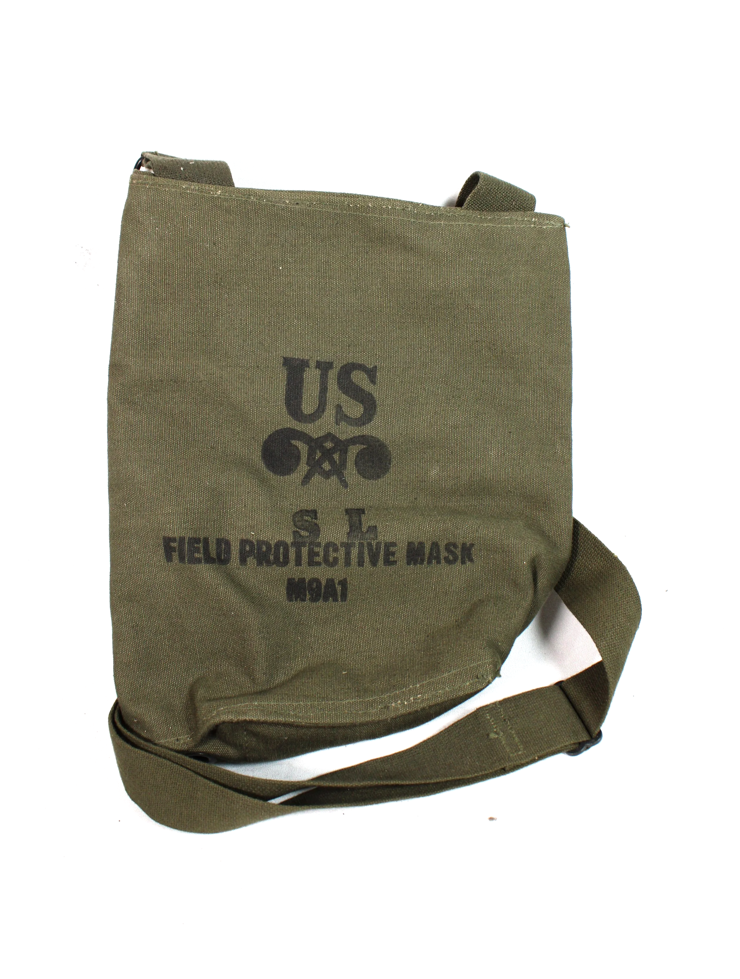 US Military M9A1 Field Protective Mask Bag Olive Drab Canvas Carrier NOS