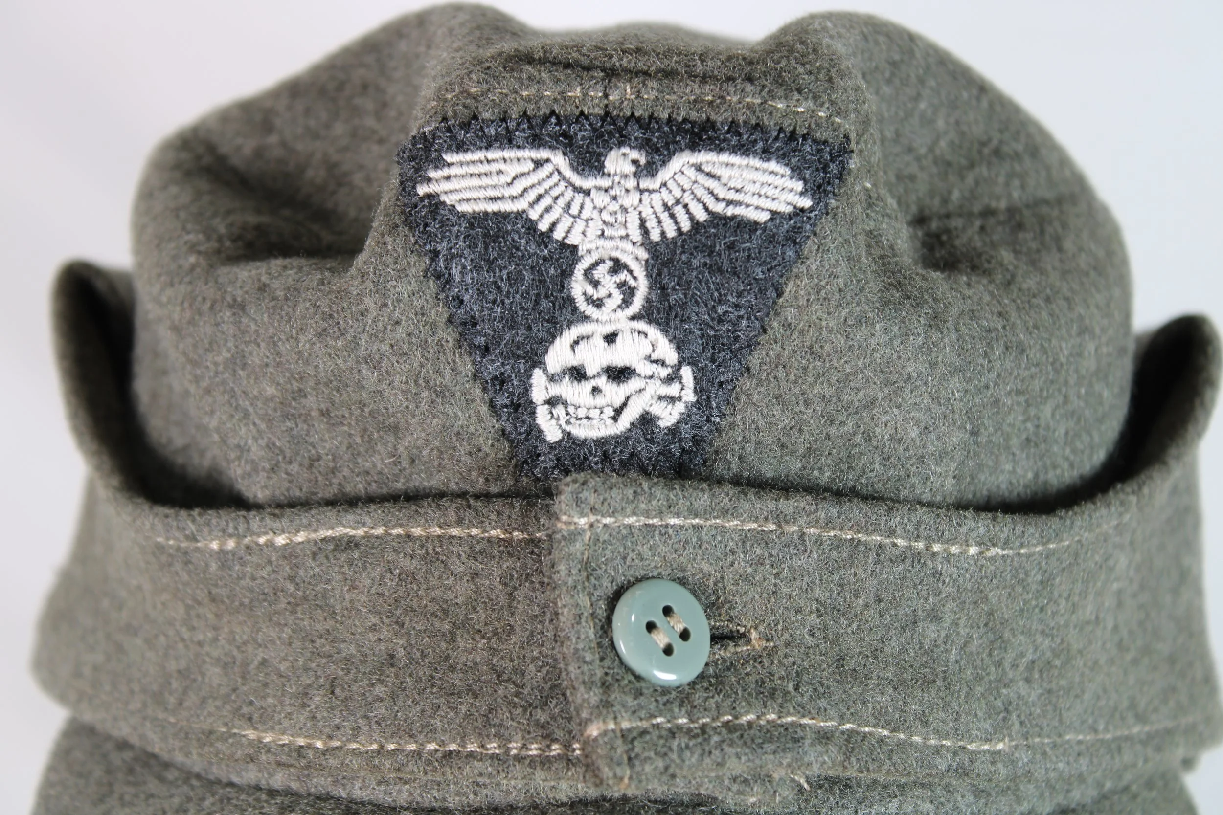 Late War One Button Waffen SS M43 Field Cap Reproduction Size 59