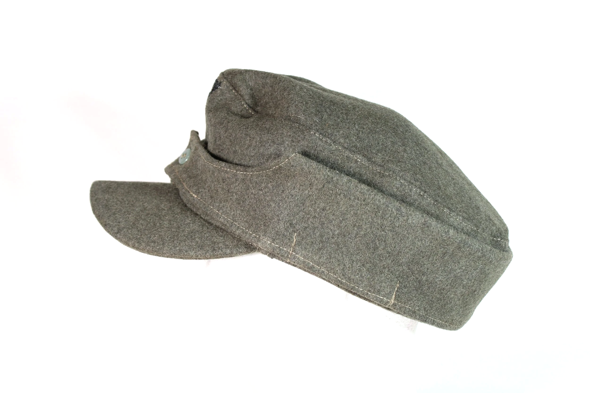 Late War One Button Waffen SS M43 Field Cap Reproduction Size 59