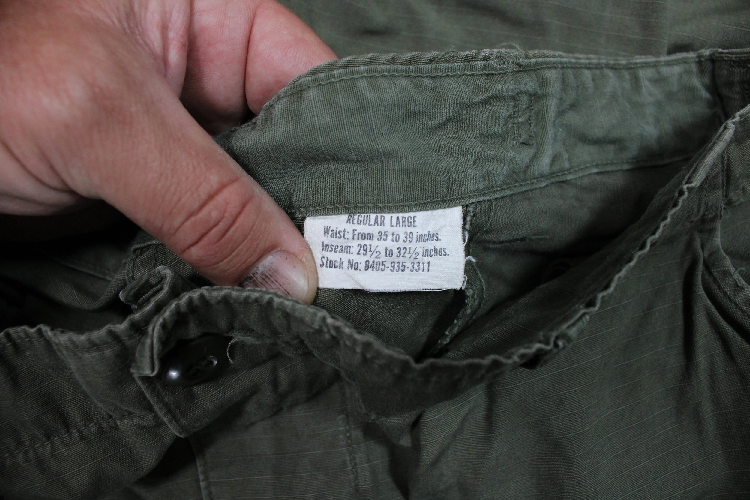 Ripstop Jungle Fatigue Vietnam war Pants Large Regular