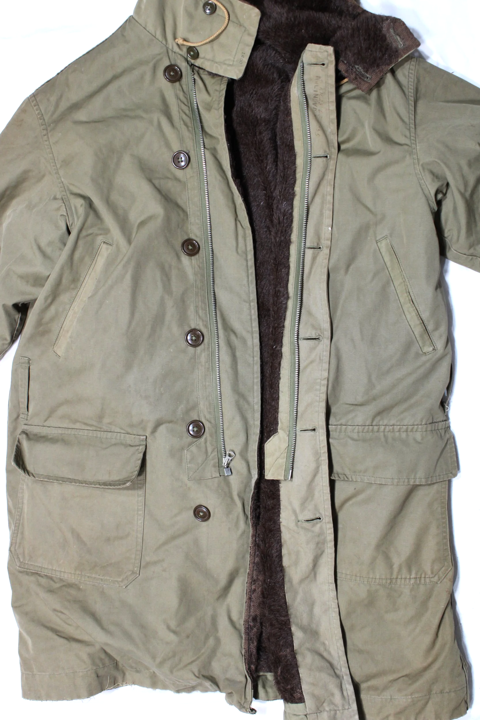 WW2 US Army Air Force Type B-9 Parka Military Jacket (Two Names!) Size 38